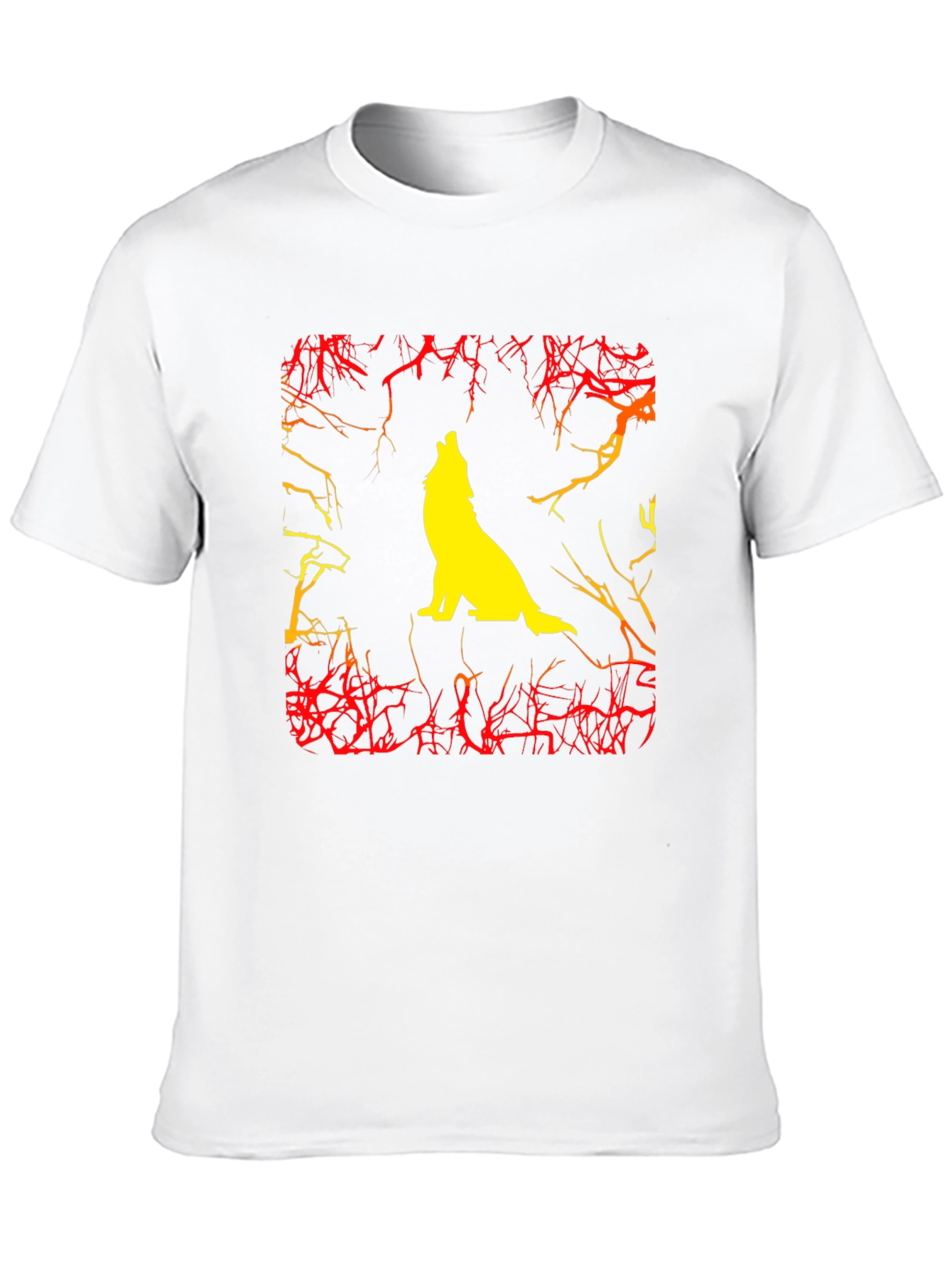 Wolf Howling Graphic Black T-Shirt