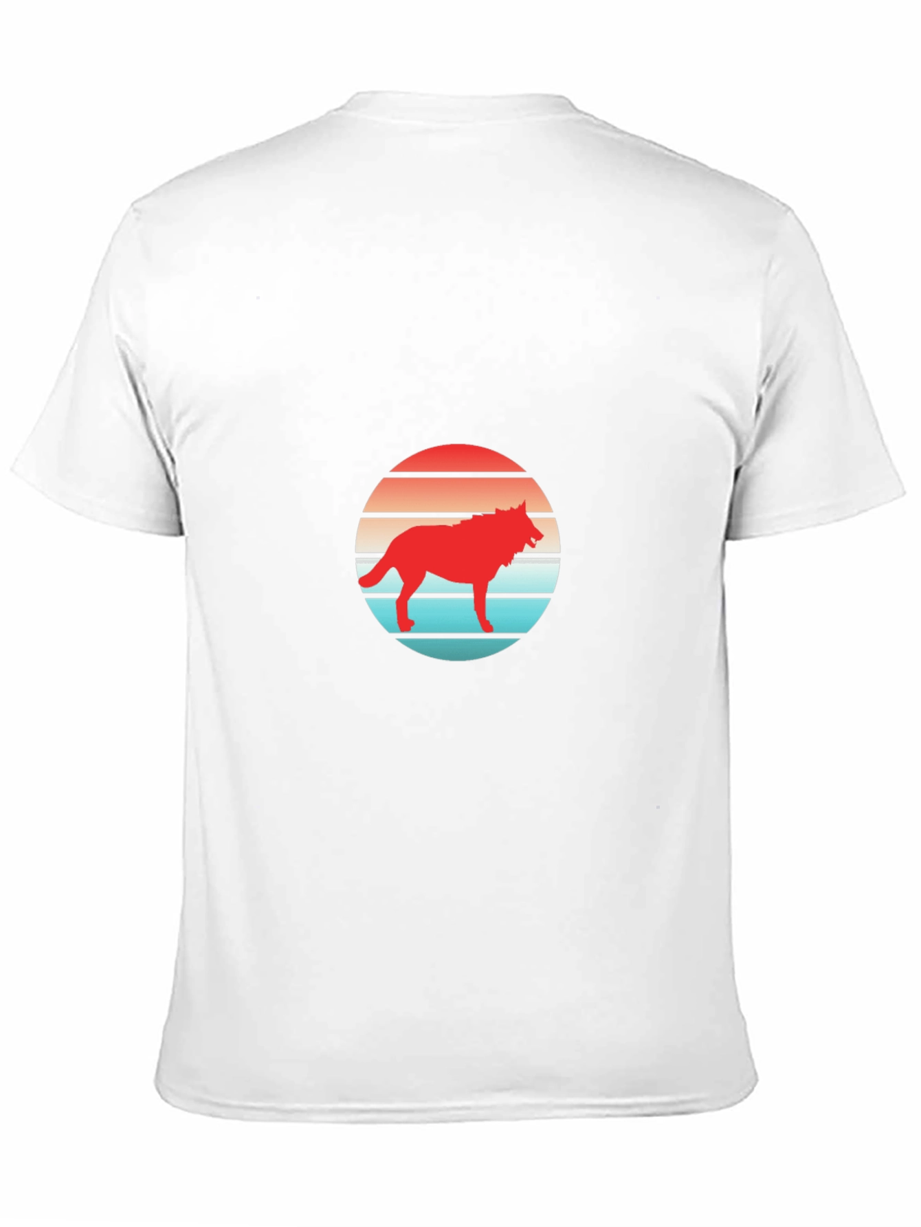 Retro Wolf Sunset Graphic T-Shirt