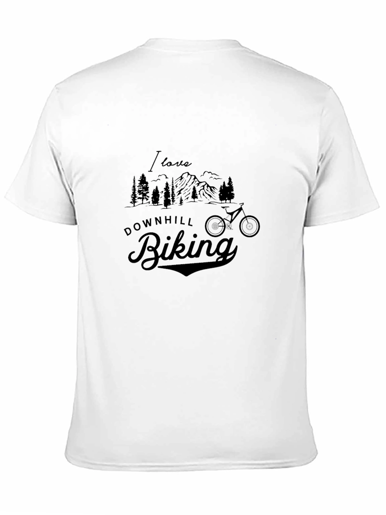 Downhill Biking Graphic Tee - Black
