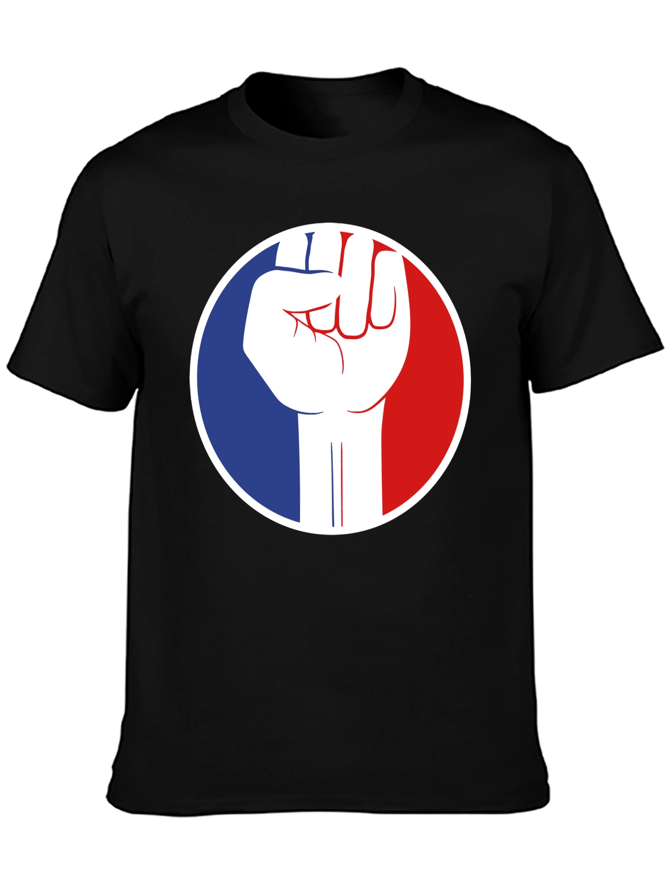 French Fist Graphic Tee - Black Cotton T-Shirt