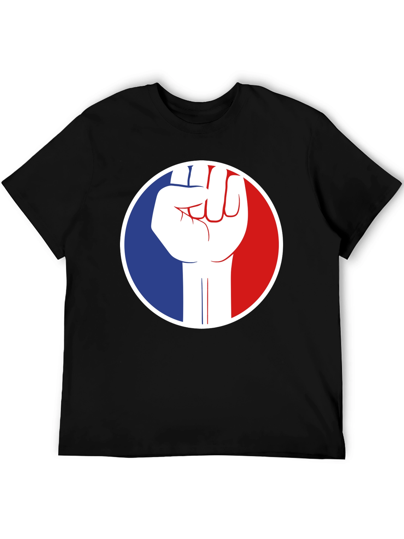 French Fist Graphic Tee - Black Cotton T-Shirt