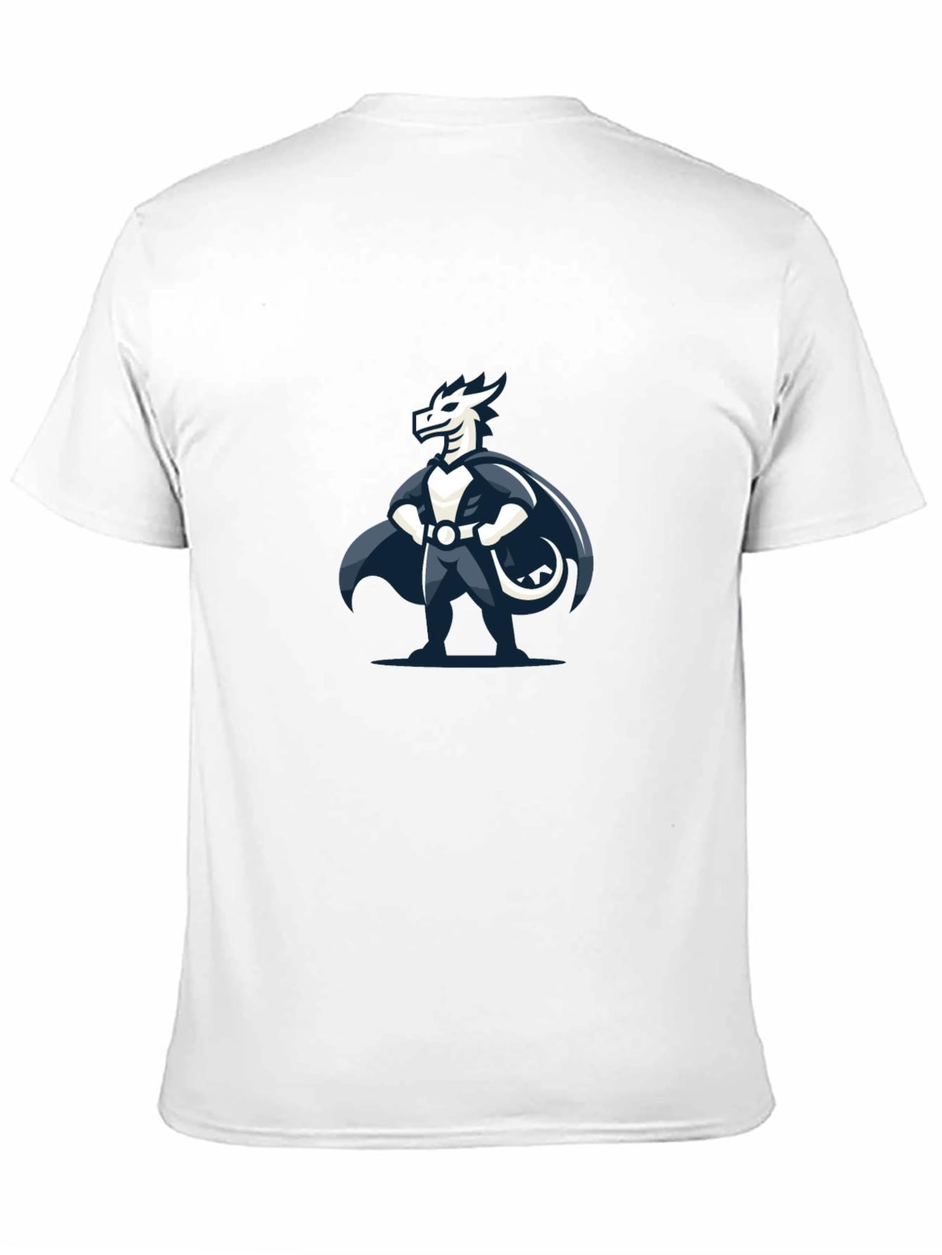Black T-Shirt with Dragon Superhero Graphic