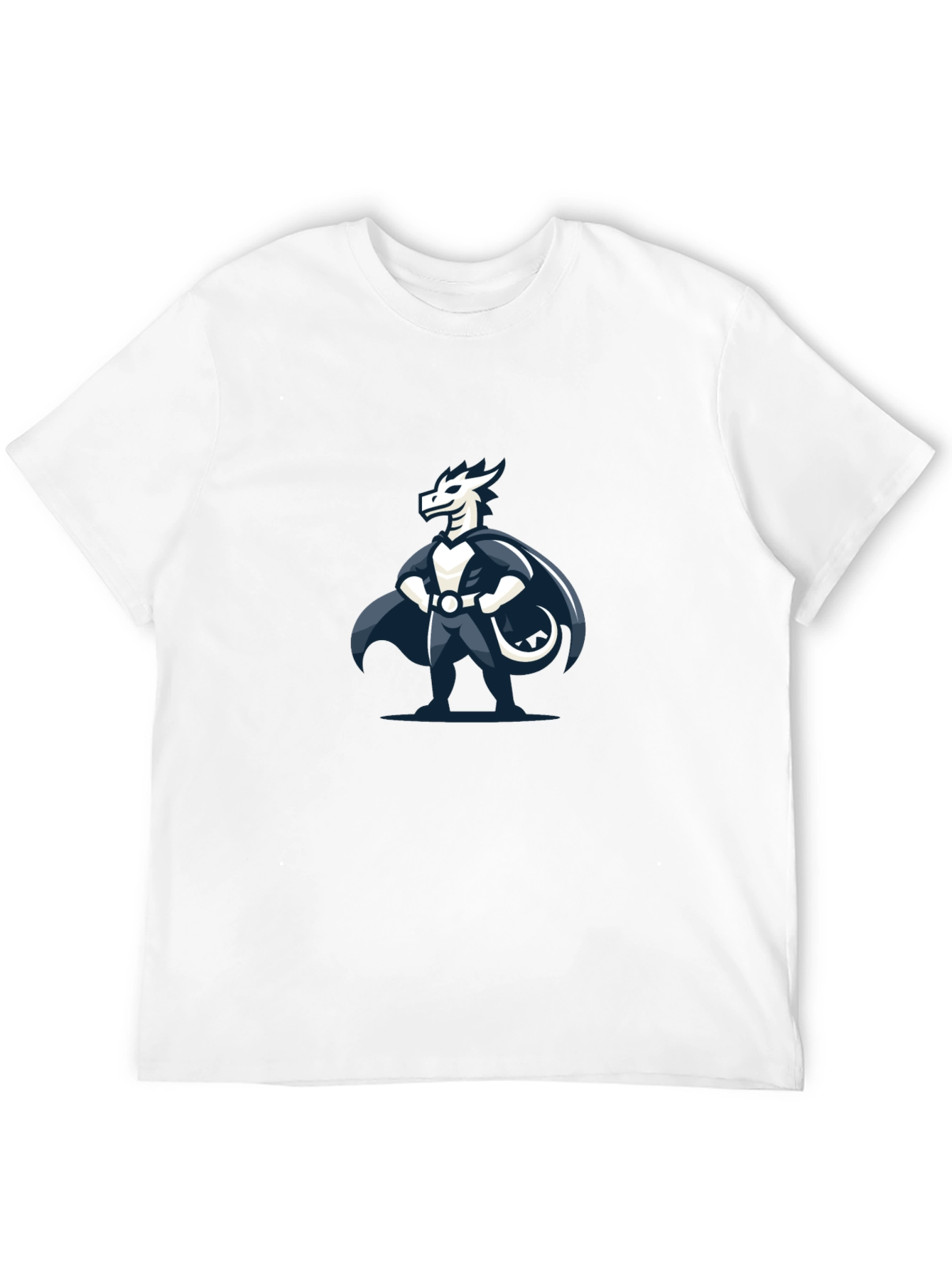 Black T-Shirt with Dragon Superhero Graphic