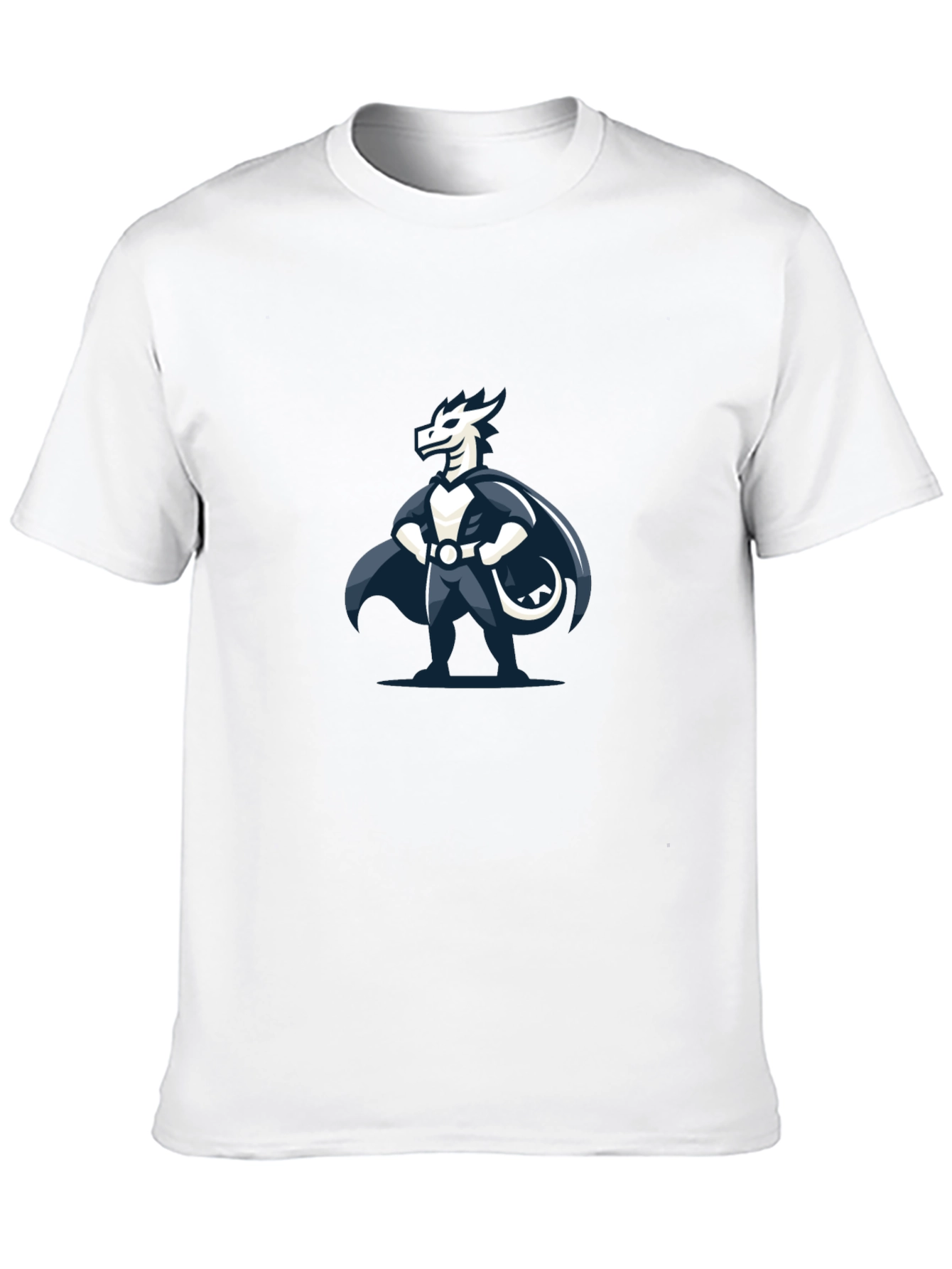 Black T-Shirt with Dragon Superhero Graphic