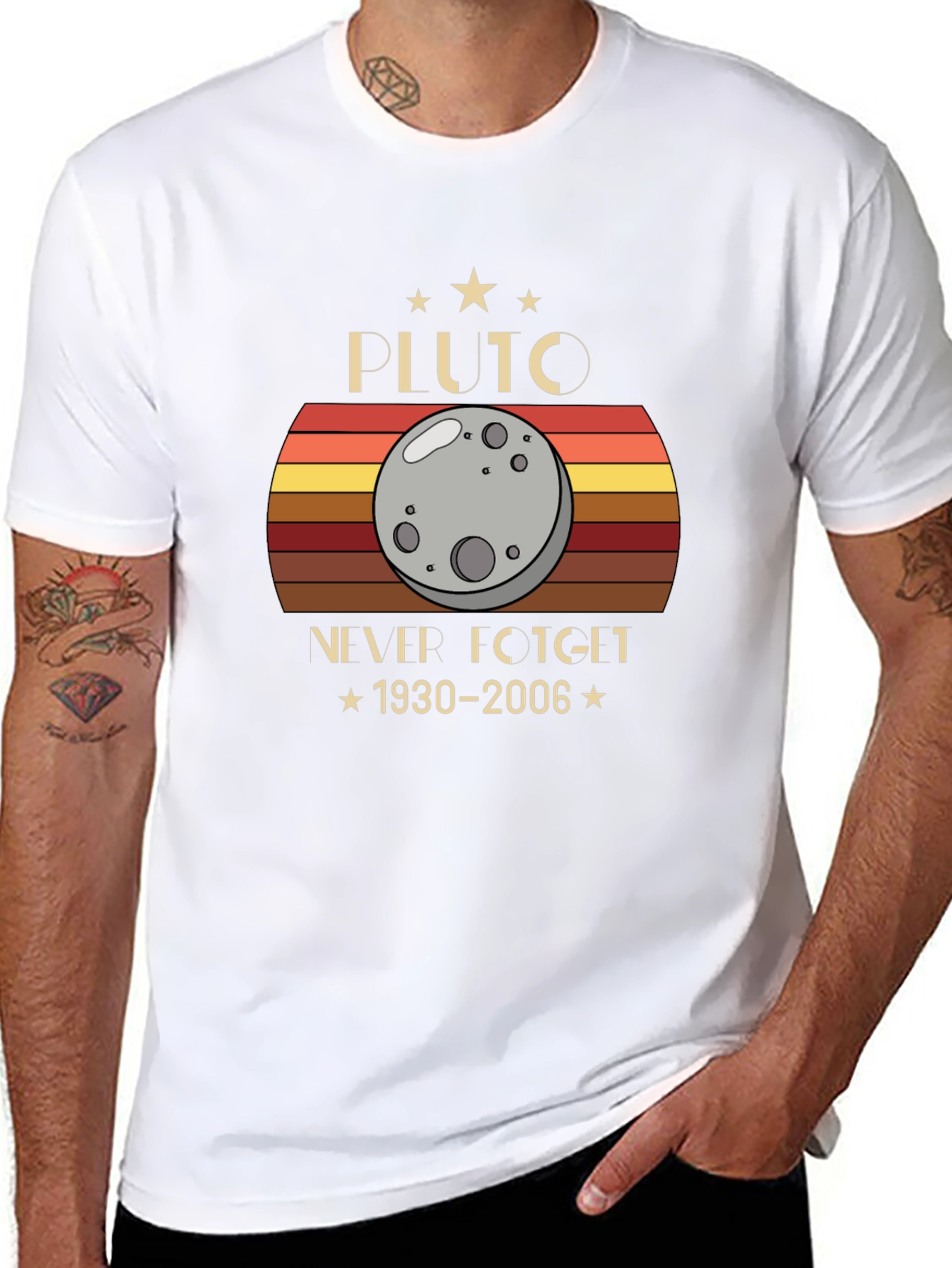 Pluto Never Forget 1930-2006 Graphic T-Shirt