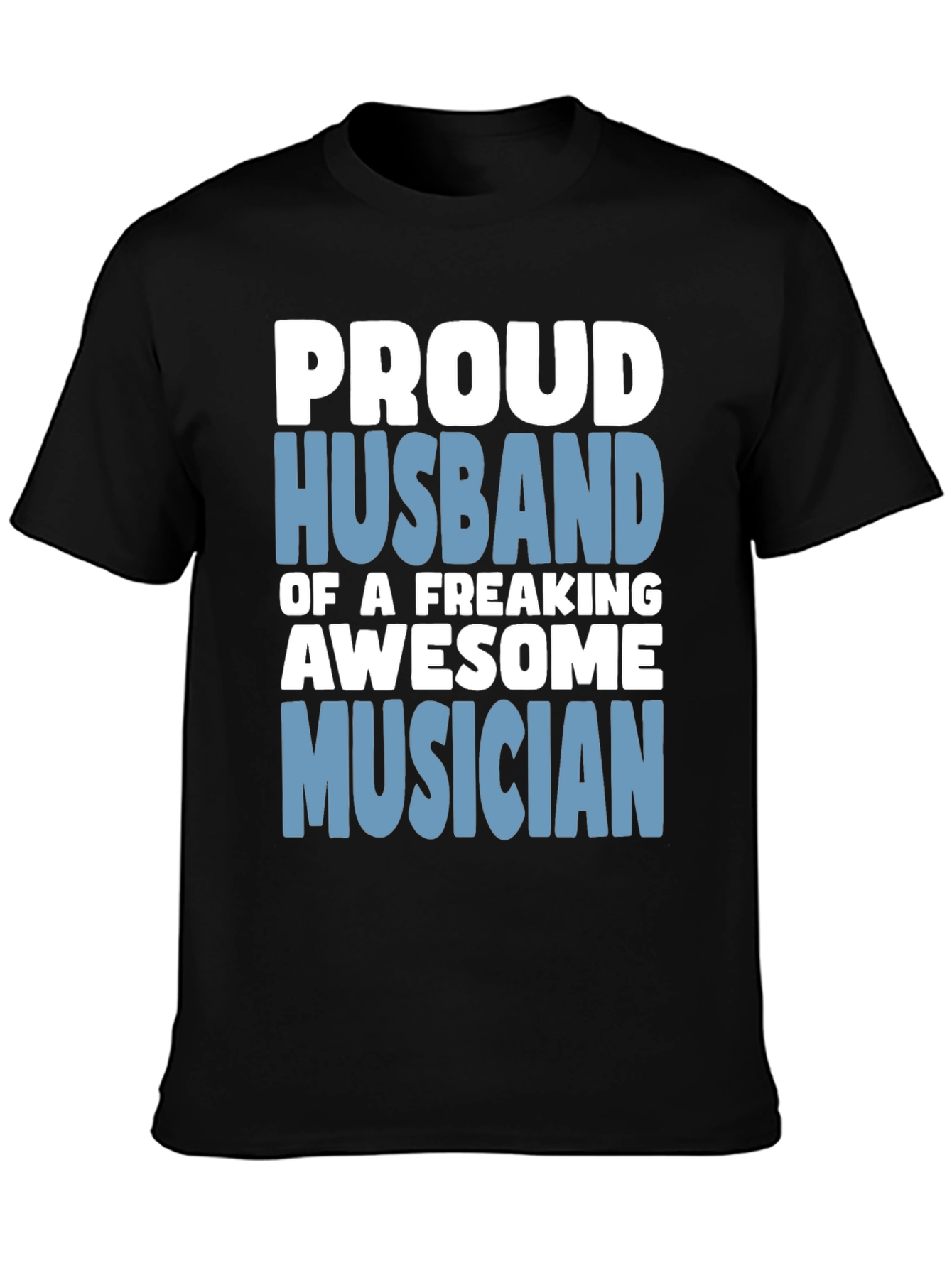 Proud Husband Musician Graphic T-Shirt
