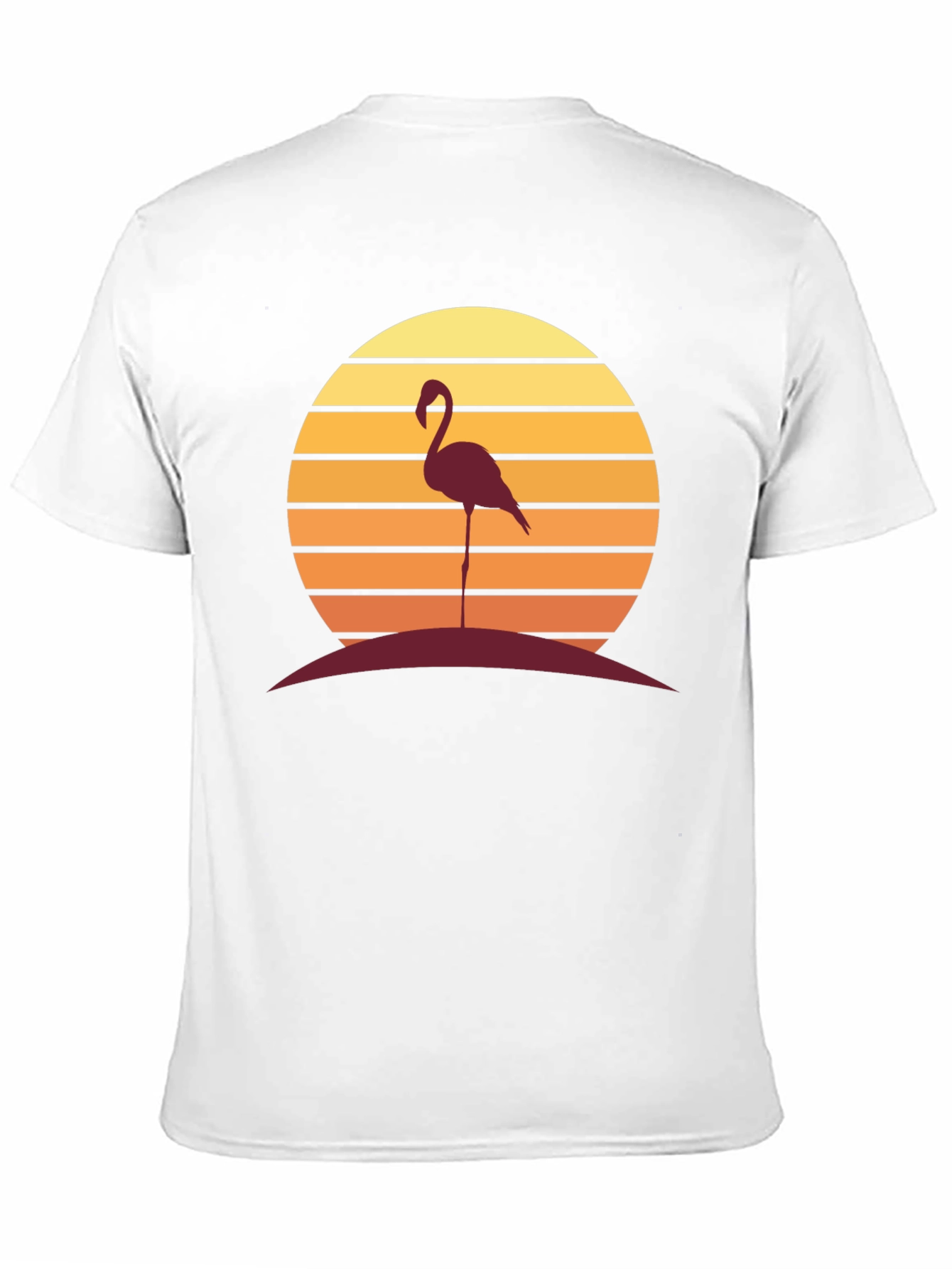Sunset Flamingo Graphic Tee - Casual Style