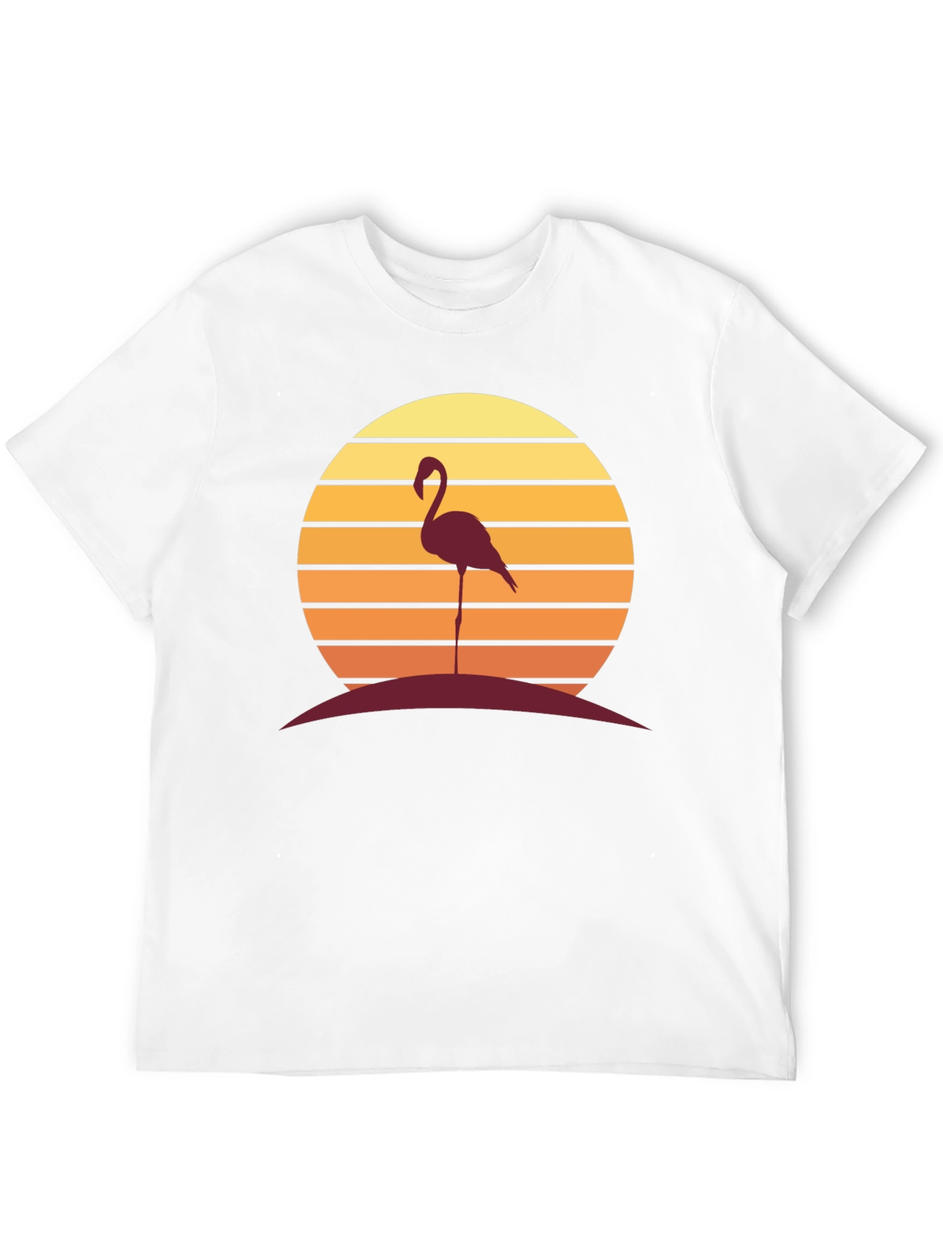 Sunset Flamingo Graphic Tee - Casual Style