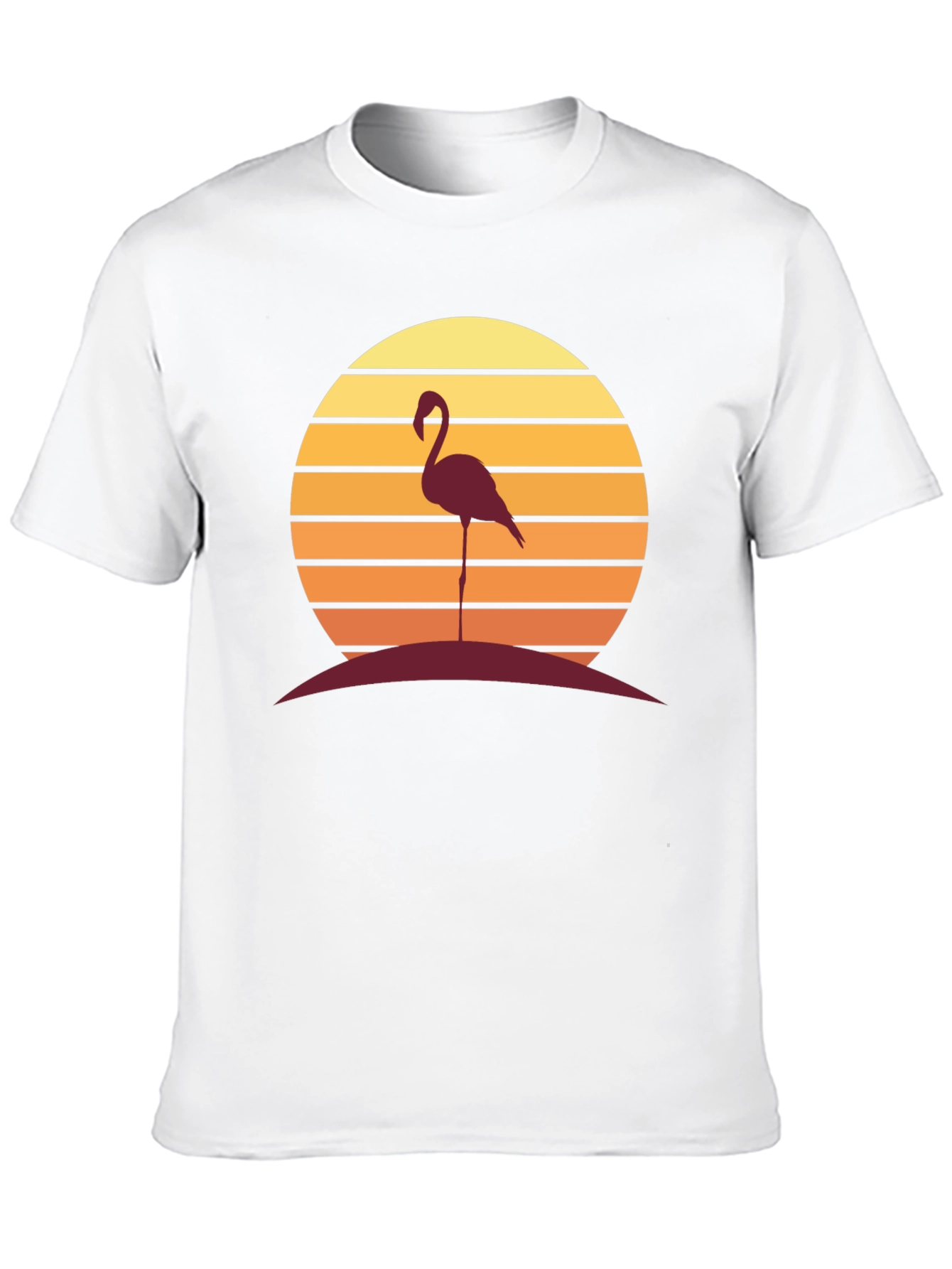 Sunset Flamingo Graphic Tee - Casual Style