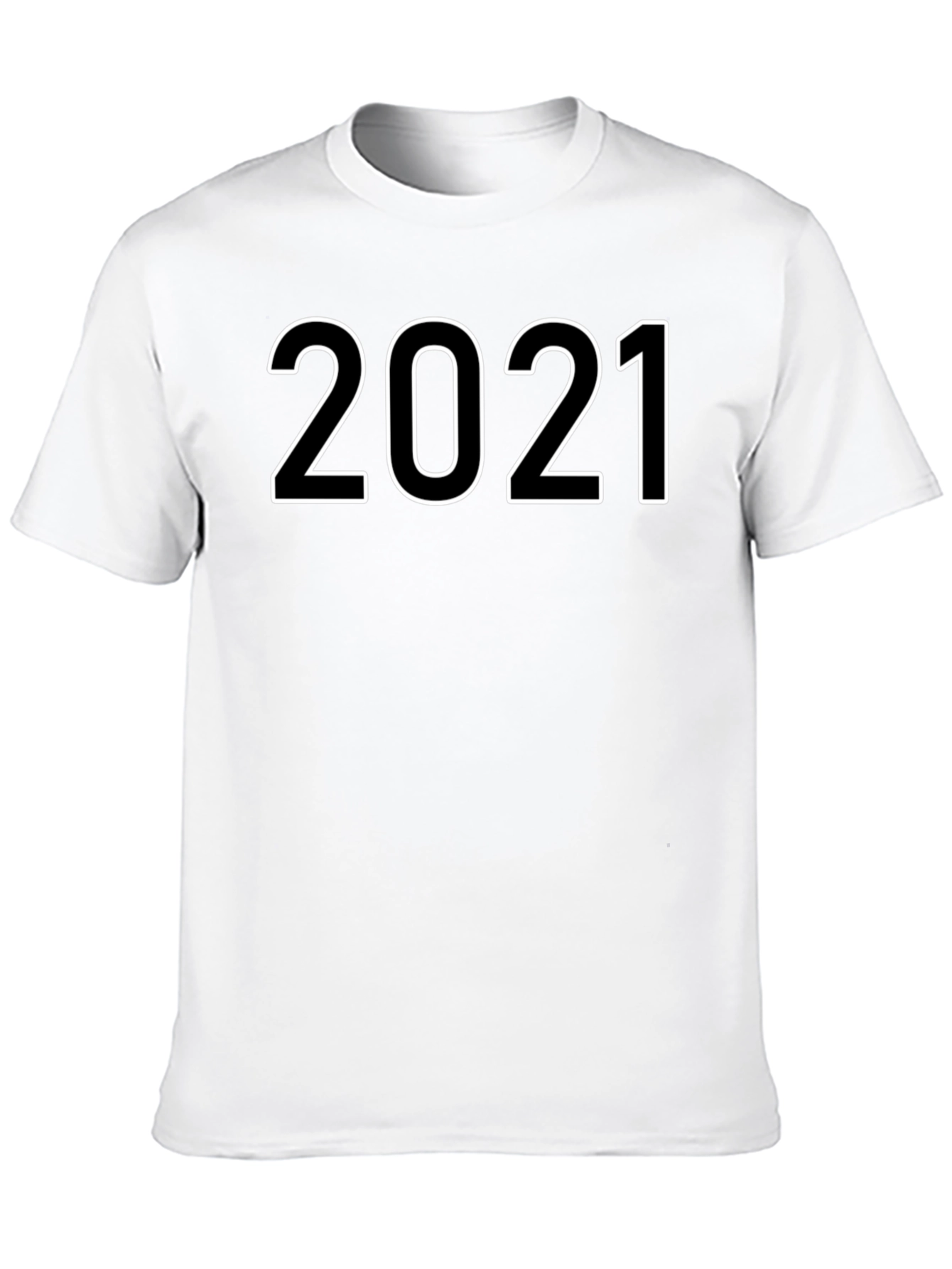 2021 Graphic T-Shirt - Black Crew Neck Tee
