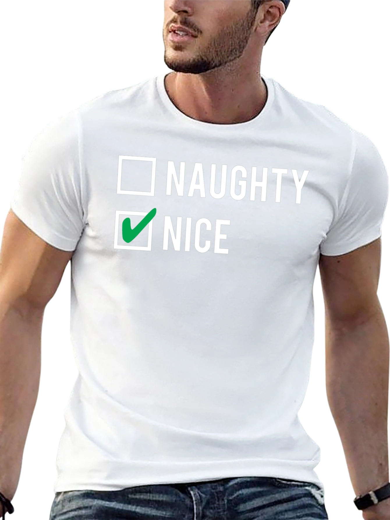 Naughty or Nice Checkbox Graphic Tee