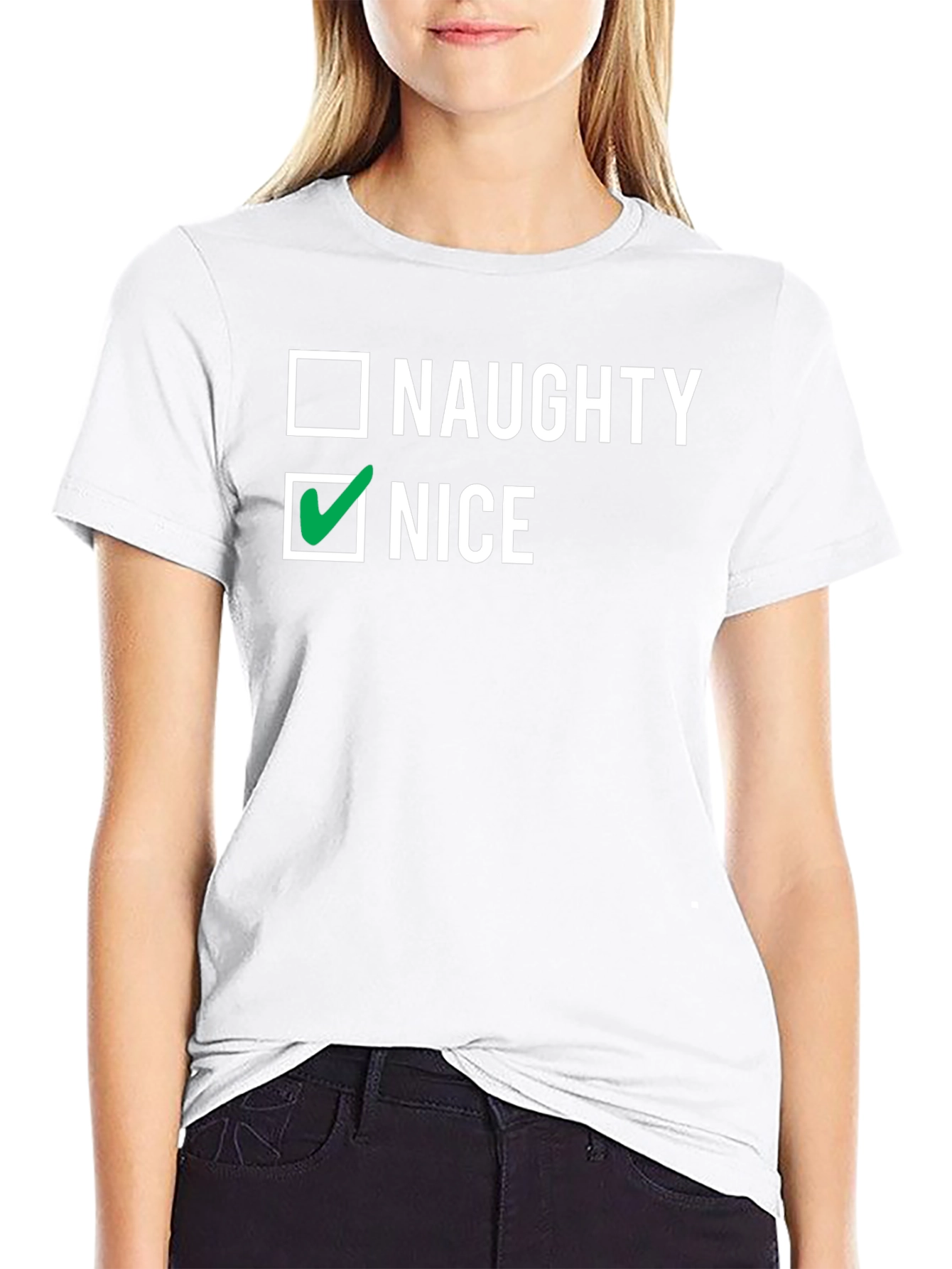 Naughty or Nice Checkbox Graphic Tee