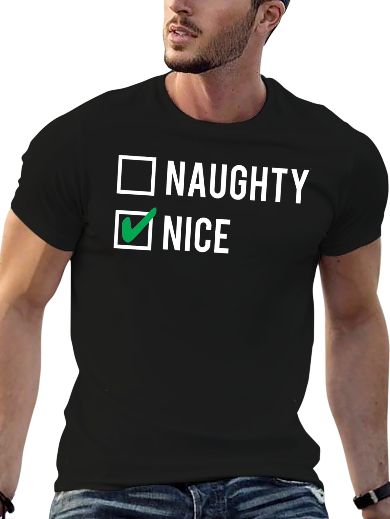 Naughty or Nice Checkbox Graphic Tee
