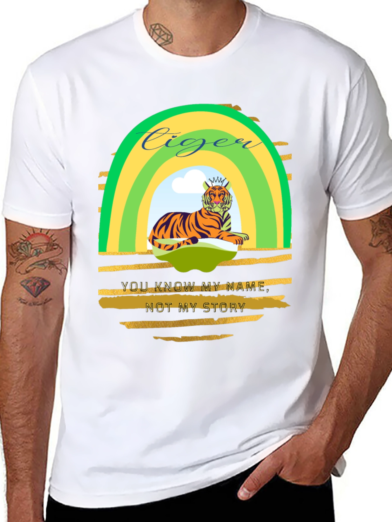 Ciger Tiger Graphic Tee - Mens Black T-Shirt