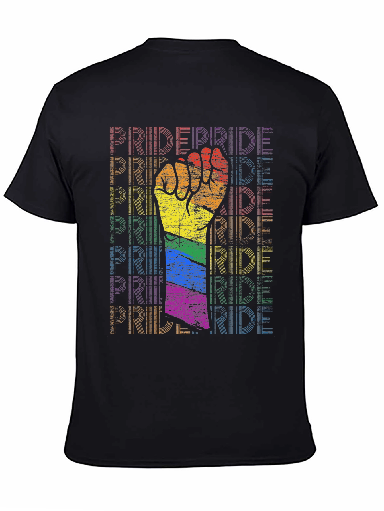 Pride Fist Graphic Tee - Black