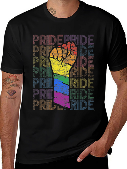 Pride Fist Graphic Tee - Black