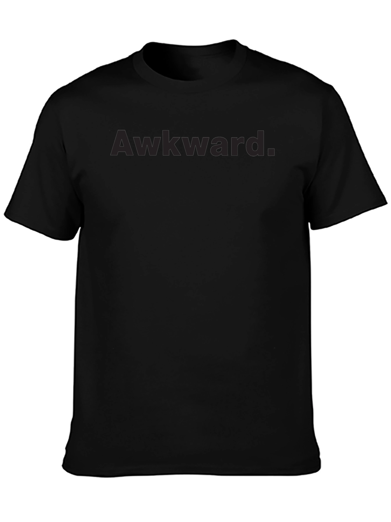 Awkward Graphic Tee - Black Crew Neck