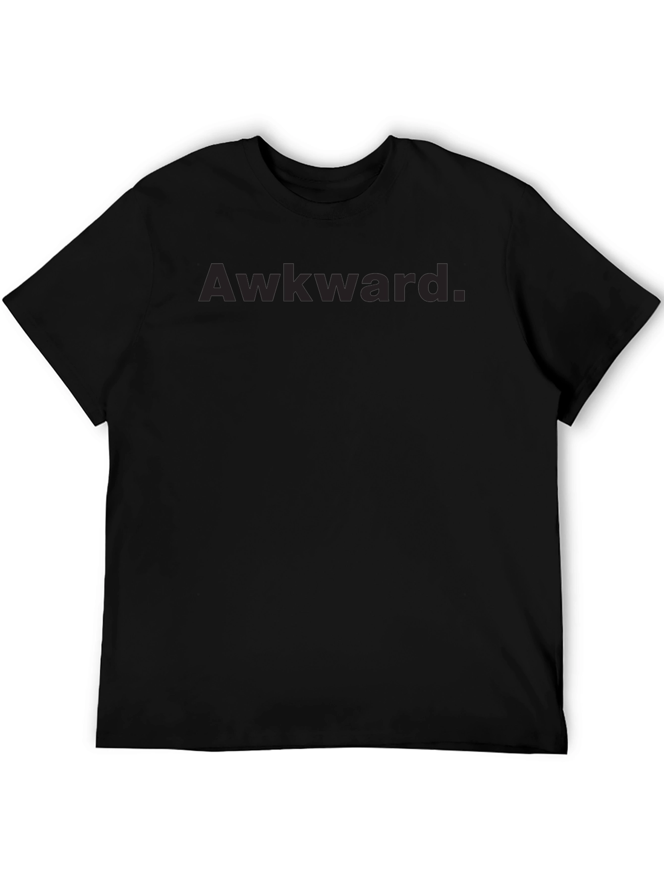 Awkward Graphic Tee - Black Crew Neck
