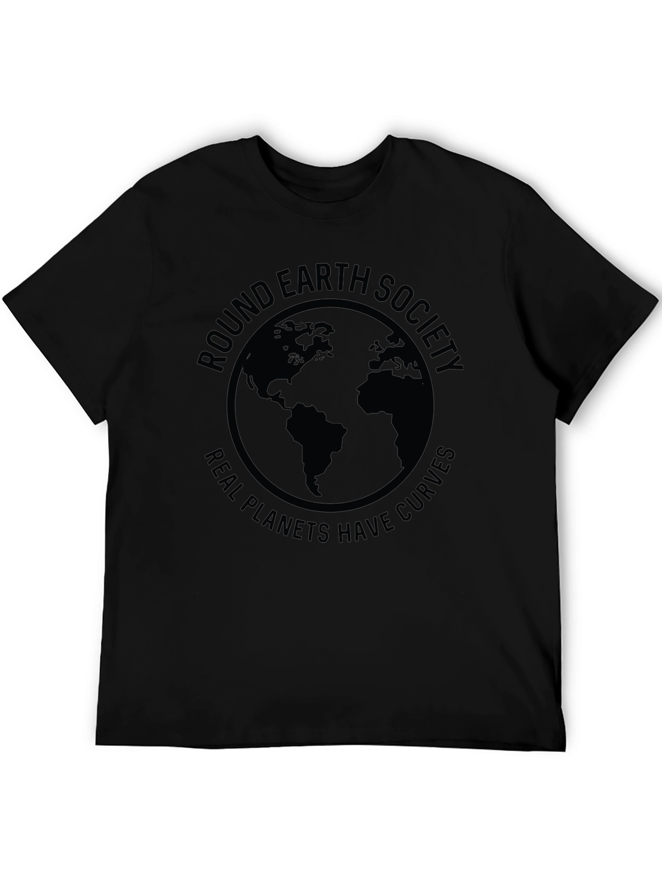 Round Earth Society T-Shirt - Real Planets Have Curves