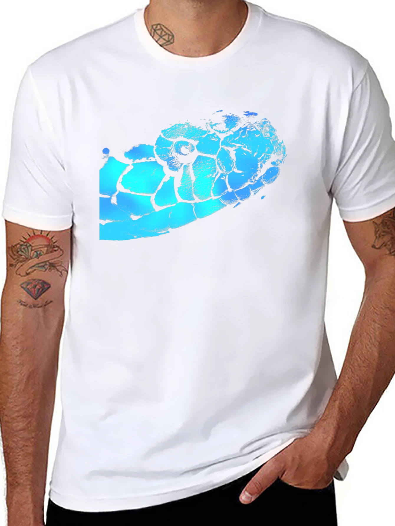 Snake Head Graphic Black T-Shirt
