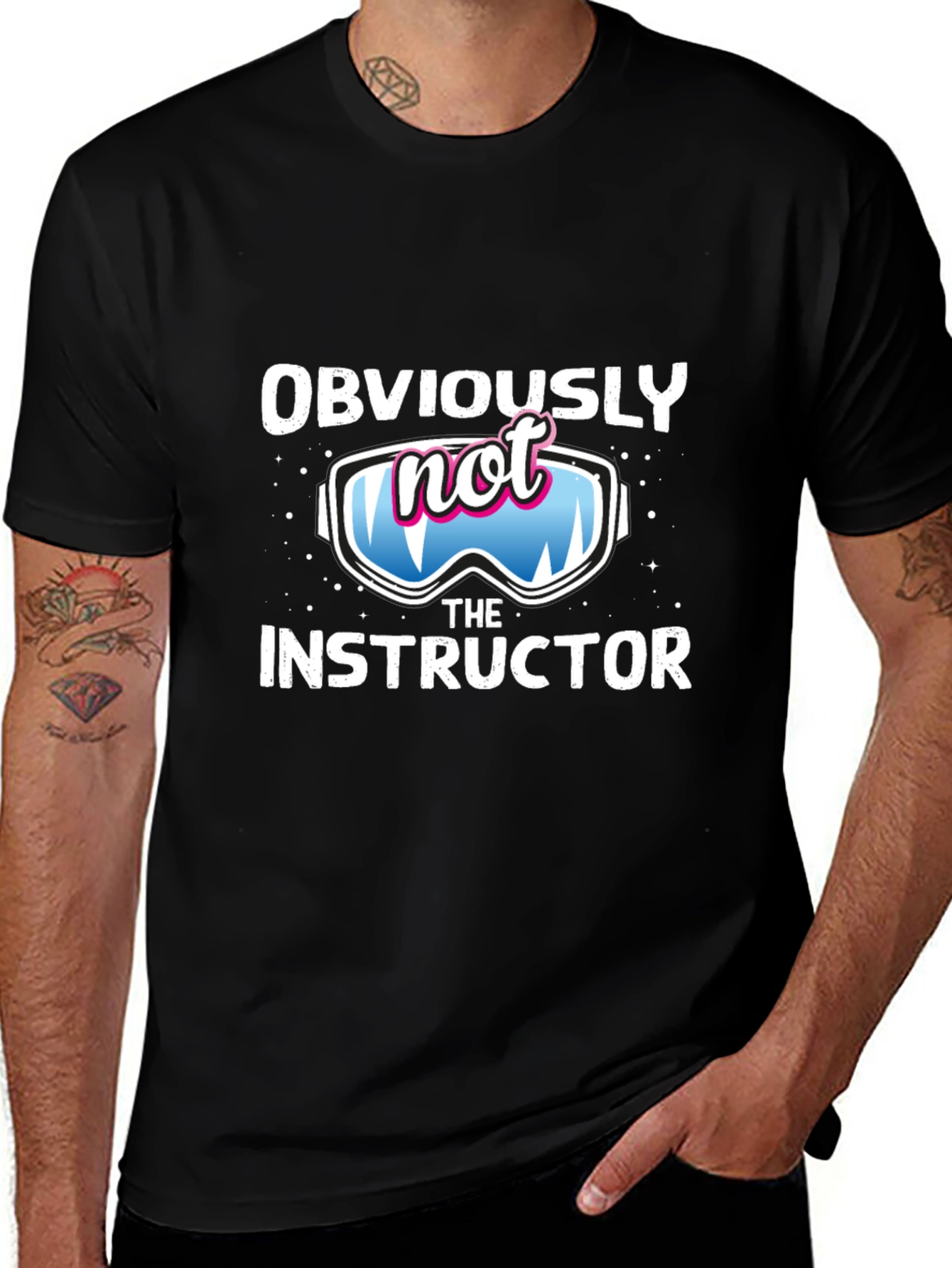 Funny Ski Instructor T-Shirt - Obviously Not