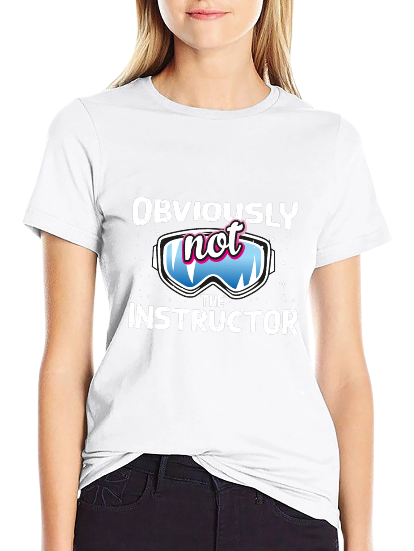 Funny Ski Instructor T-Shirt - Obviously Not