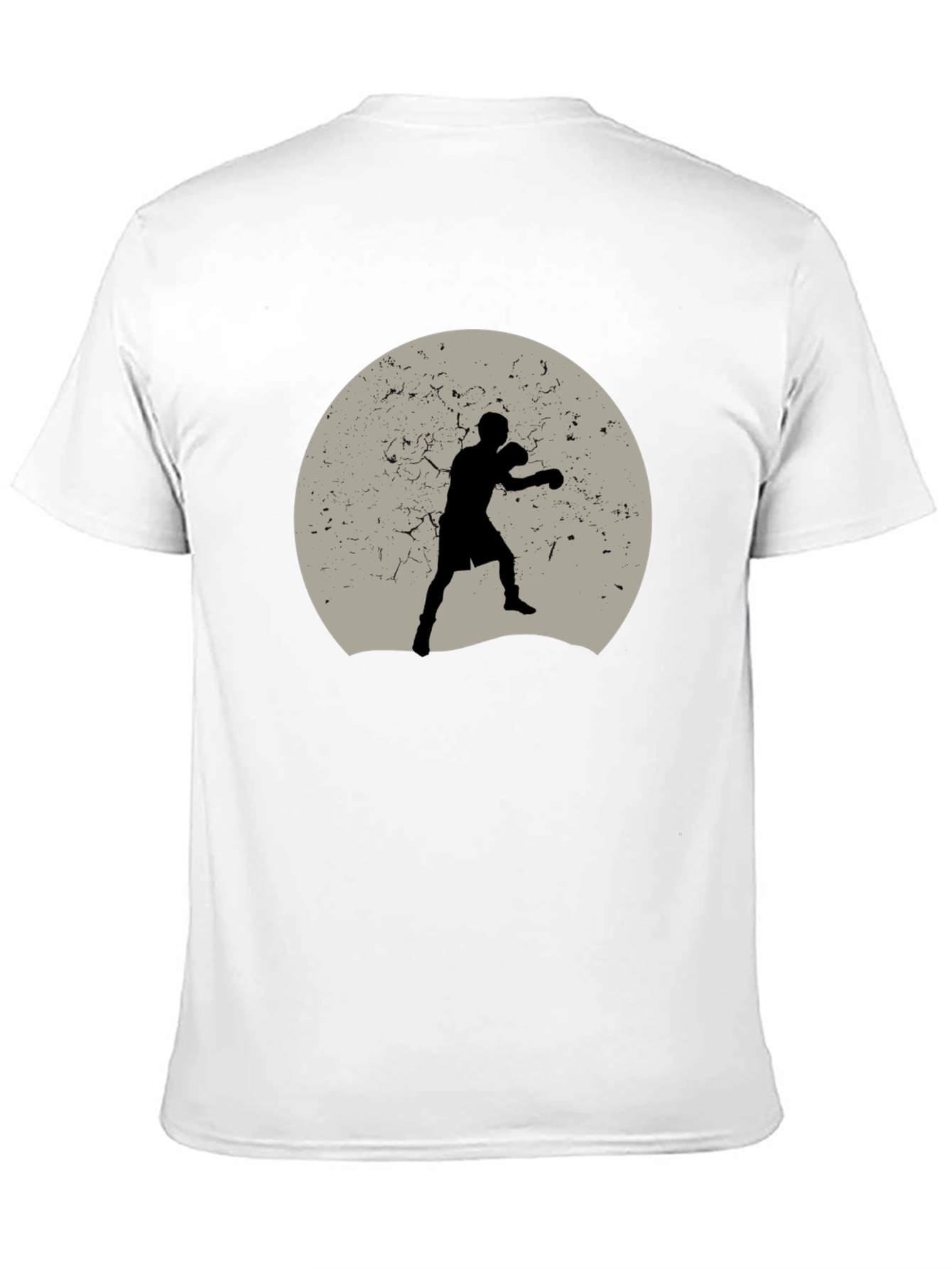 Boxer Silhouette Graphic Tee - Black Cotton