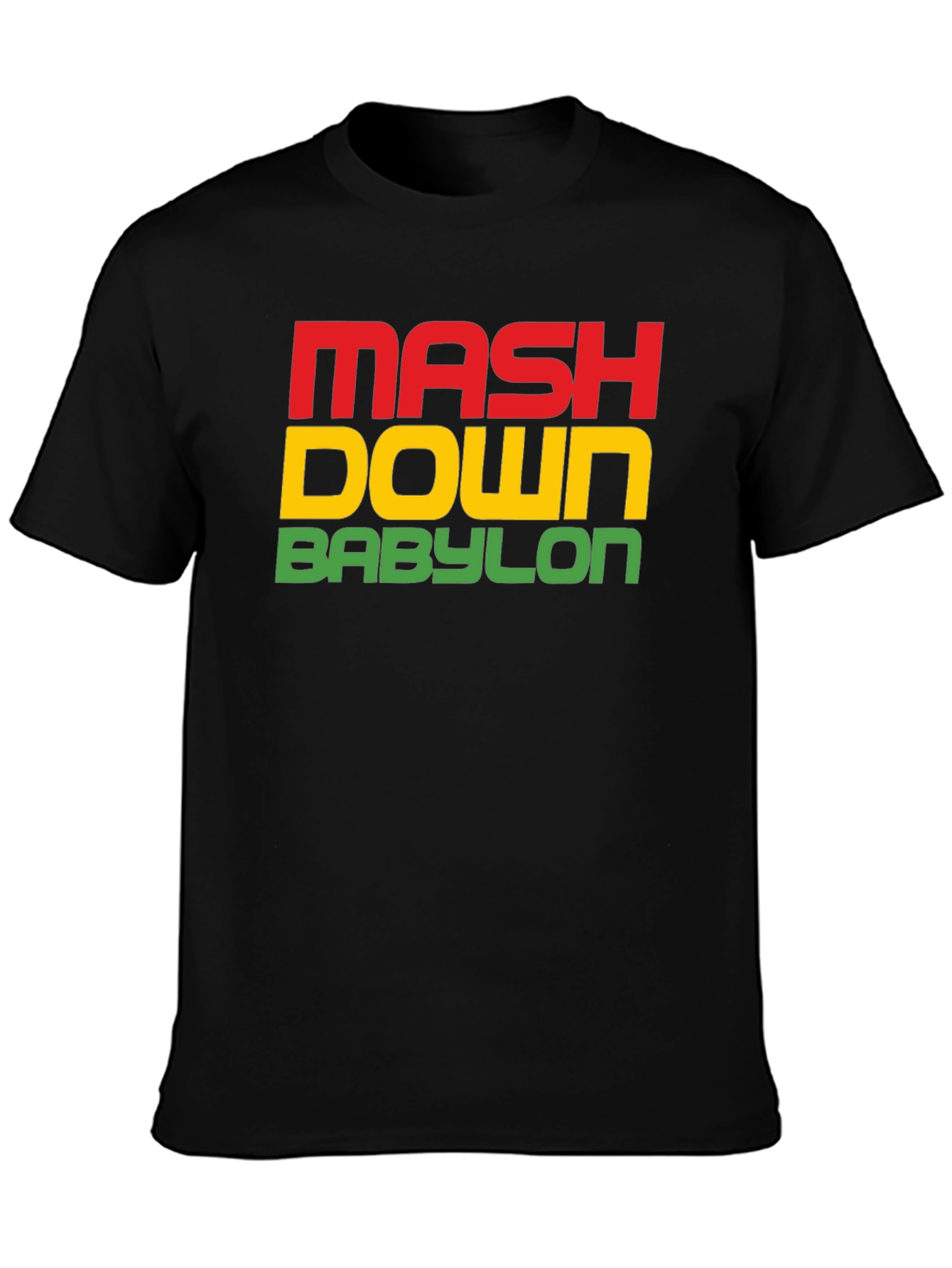 Mash Down Babylon Rasta T-Shirt - Black