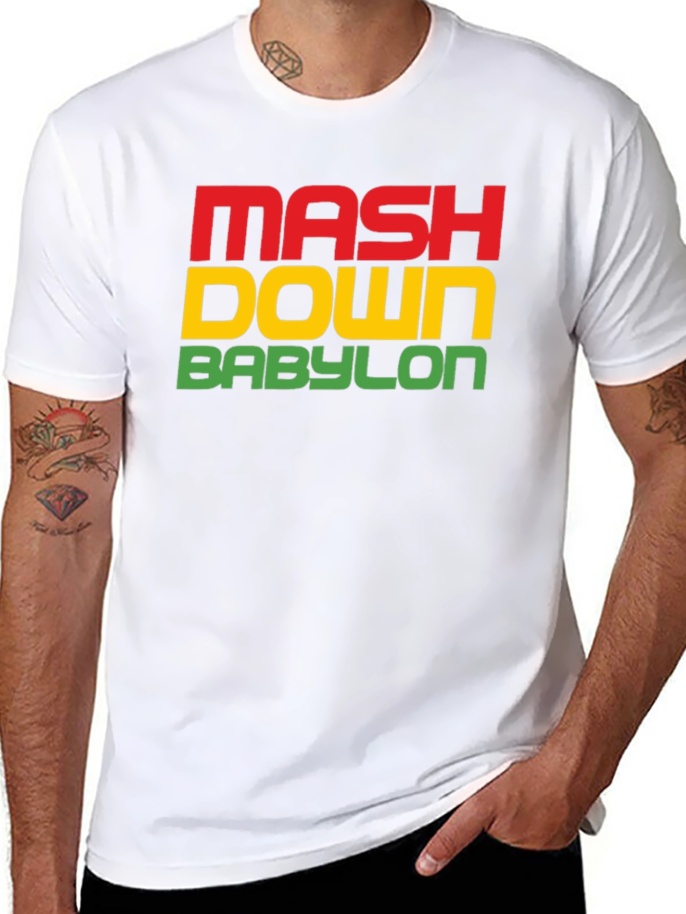 Mash Down Babylon Rasta T-Shirt - Black