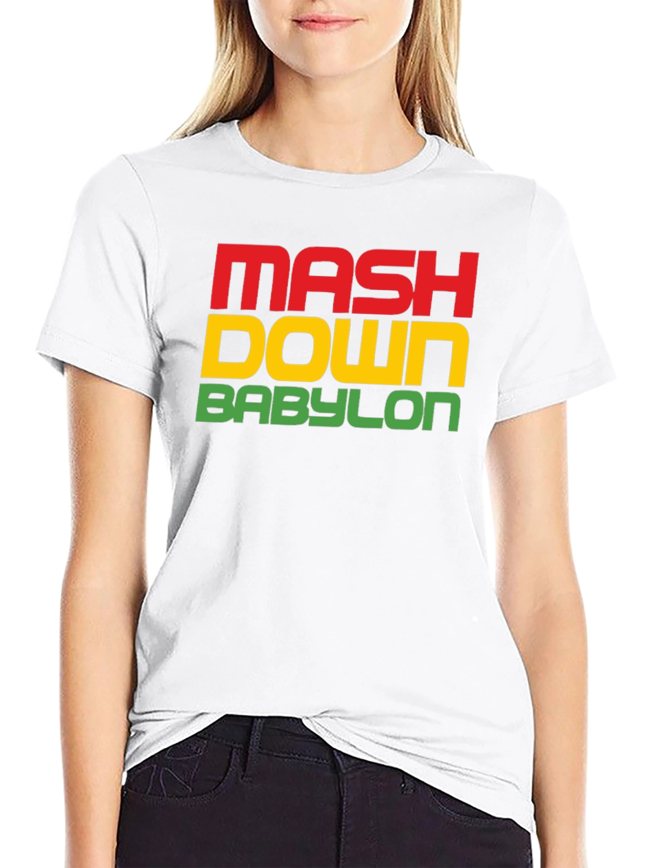 Mash Down Babylon Rasta T-Shirt - Black