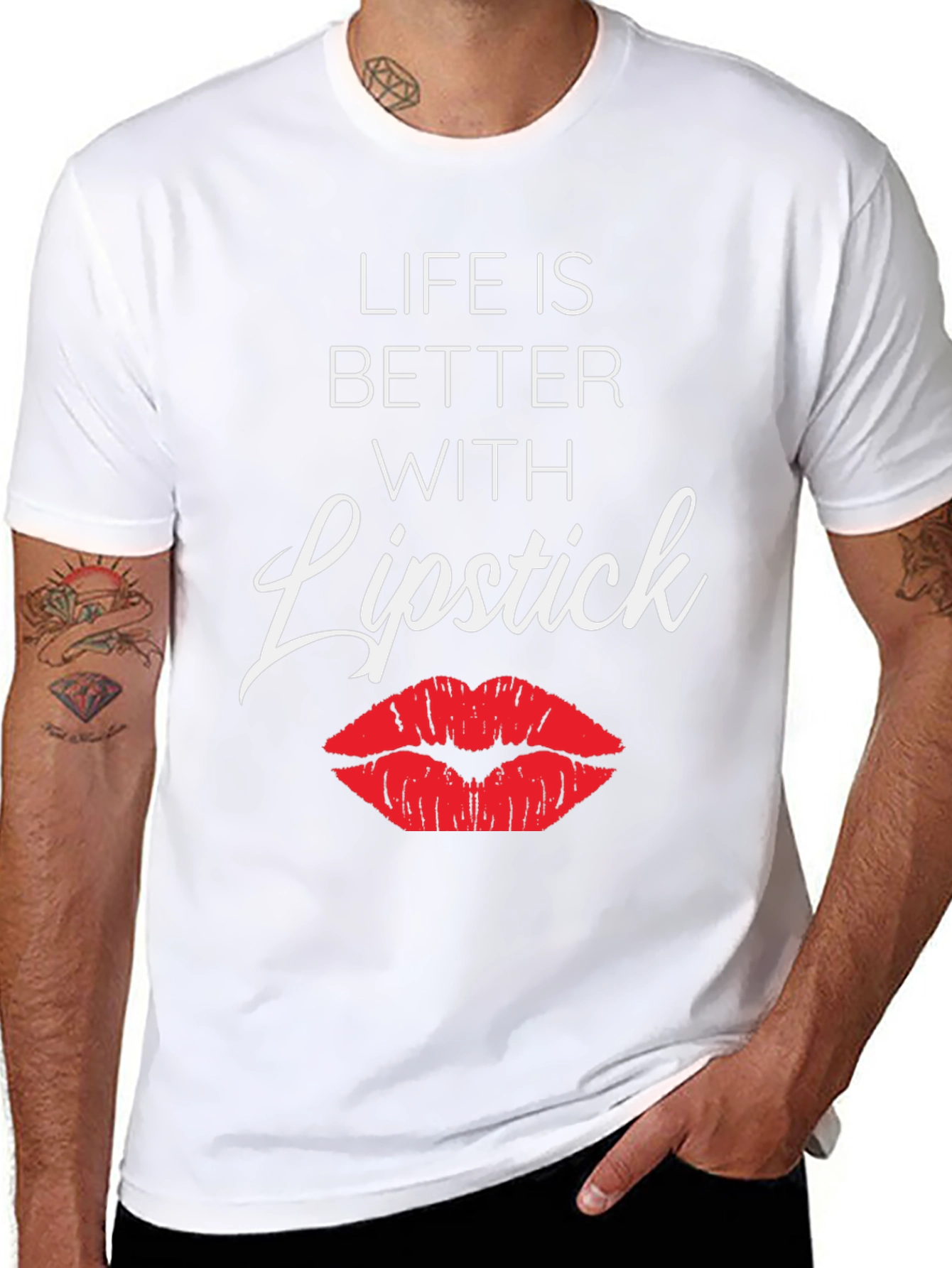 Life Is Better With Lipstick Graphic Tee