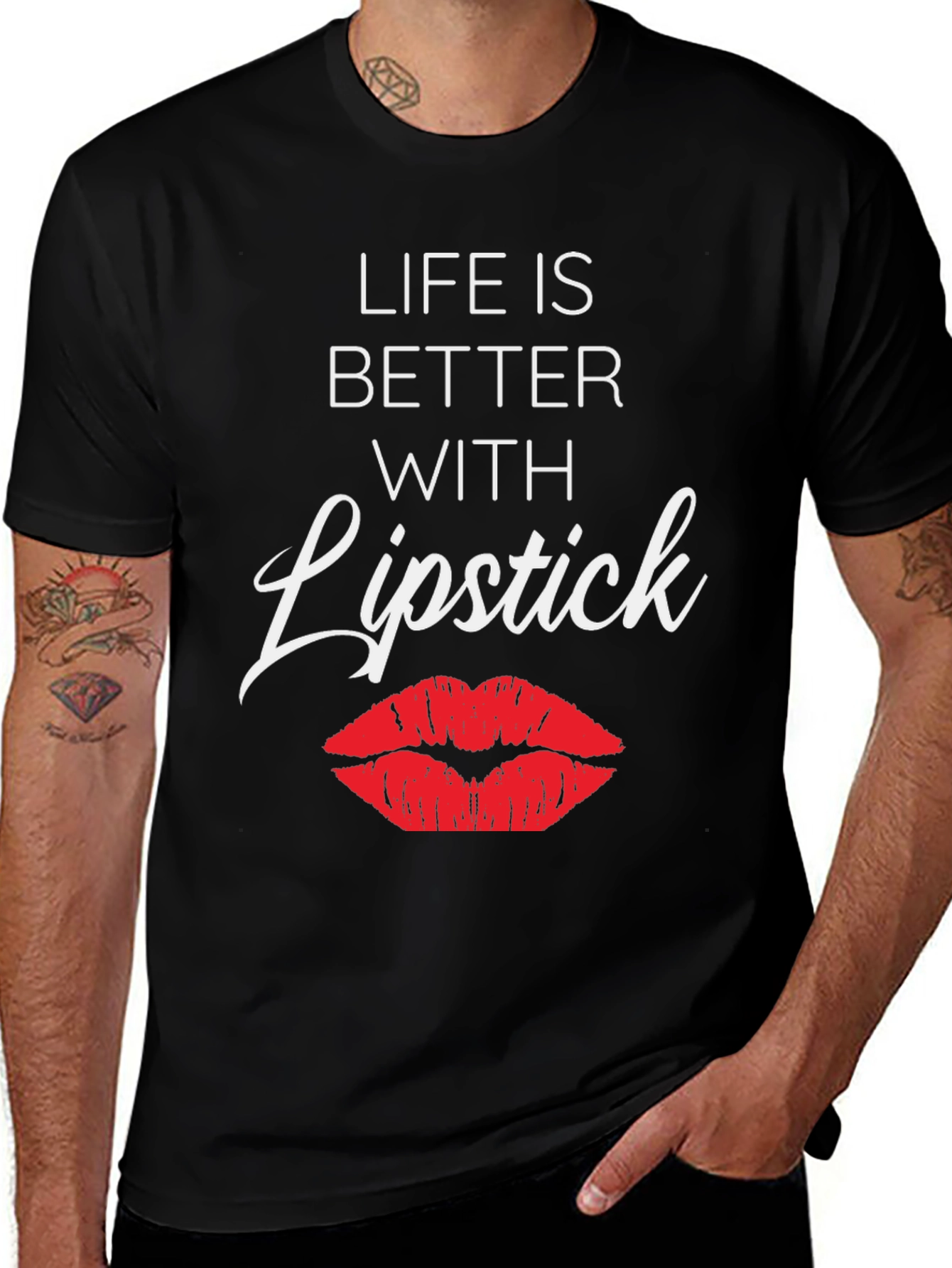 Life Is Better With Lipstick Graphic Tee