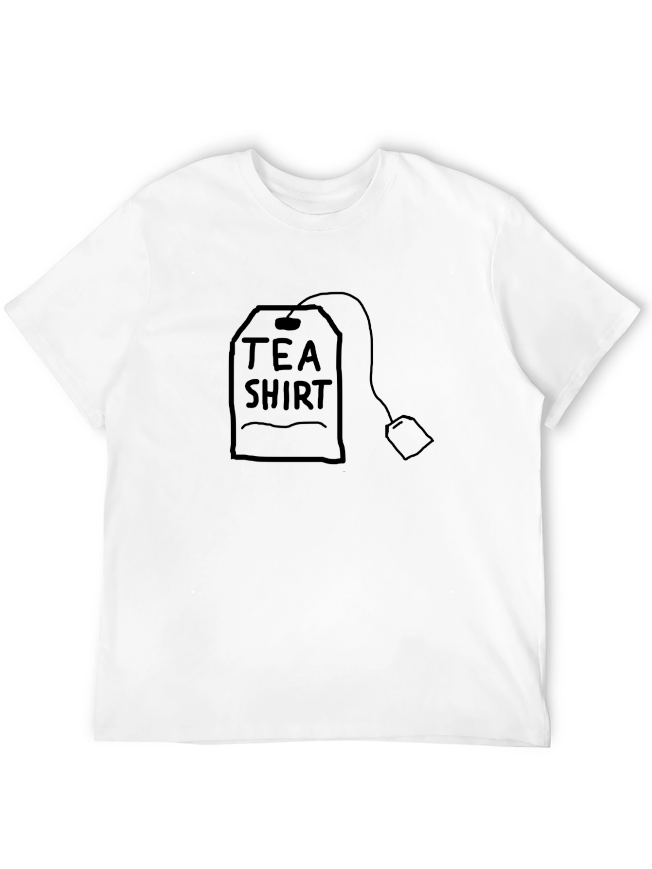 Tea Shirt Graphic Tee - Black Cotton