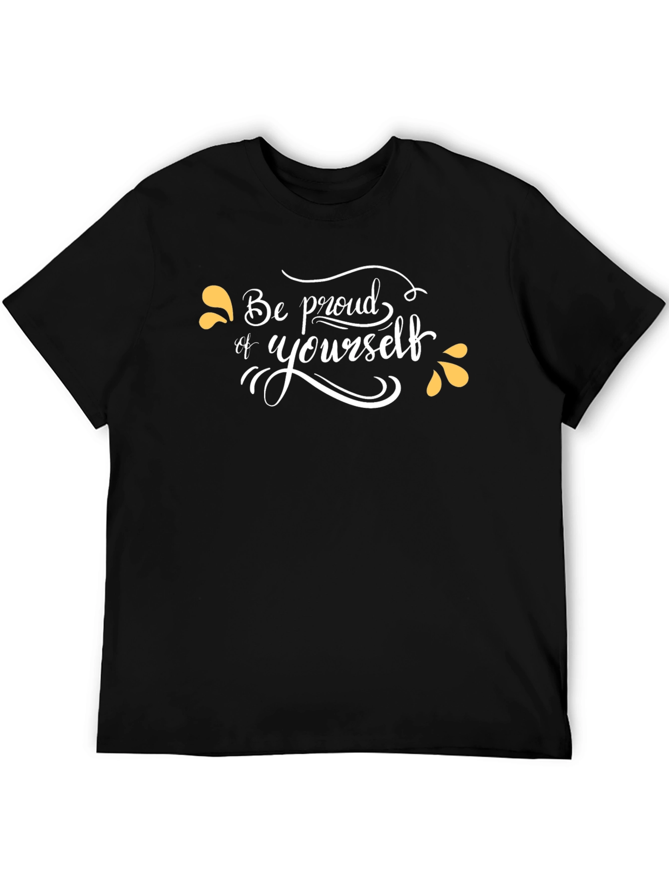Be Proud of Yourself Black Graphic Tee