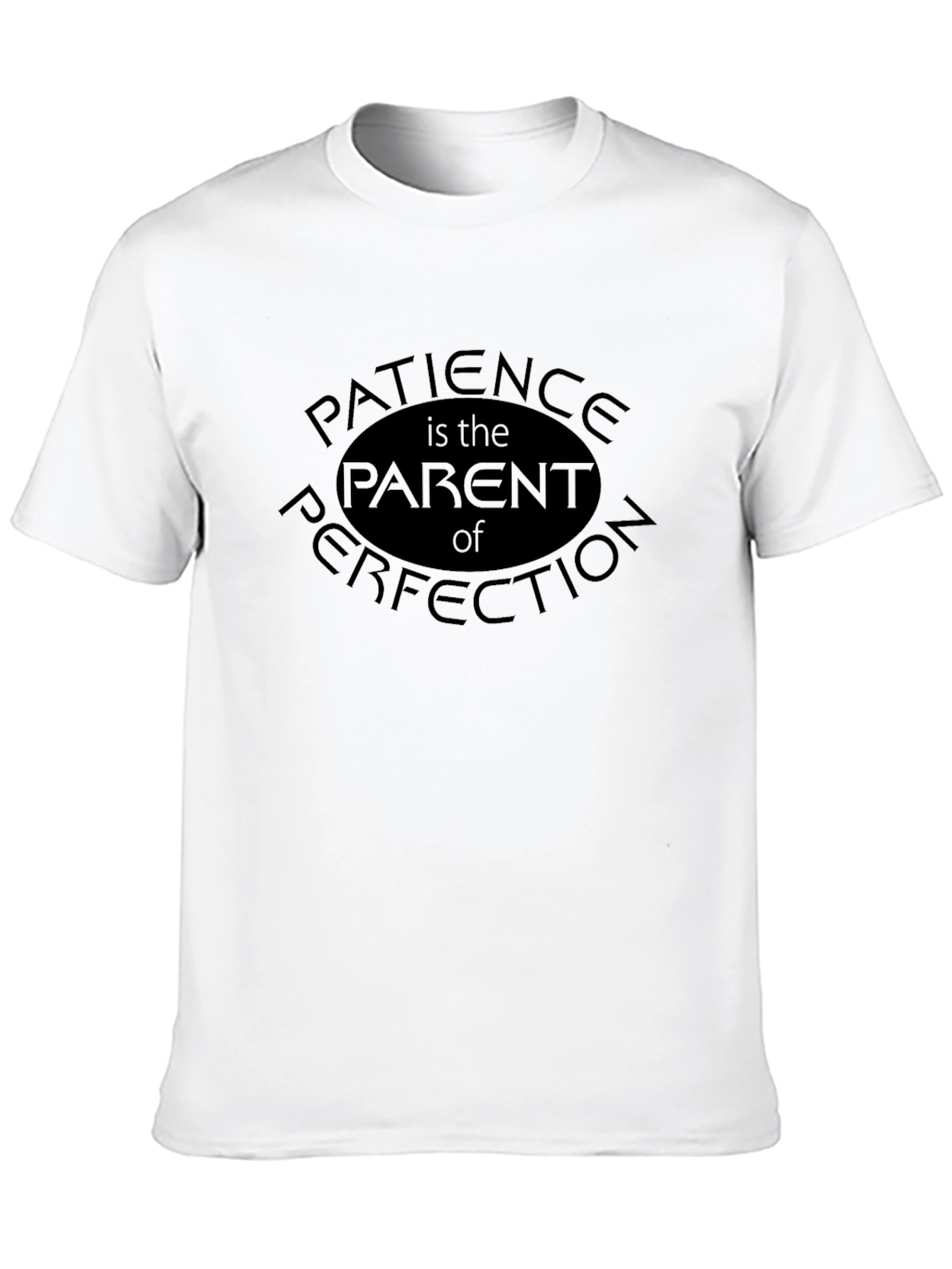 Patience is the Parent of Perfection Black Tee