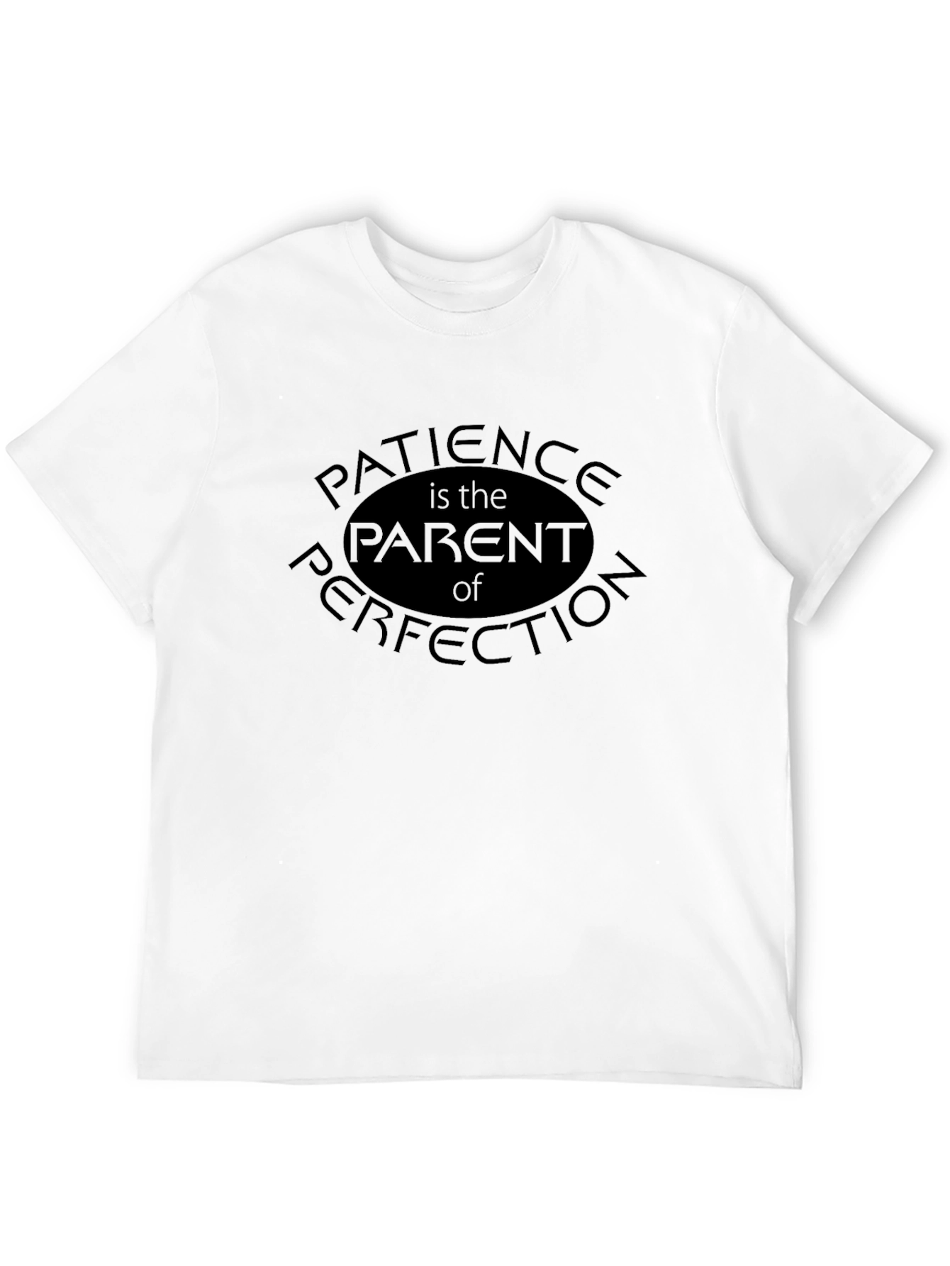 Patience is the Parent of Perfection Black Tee