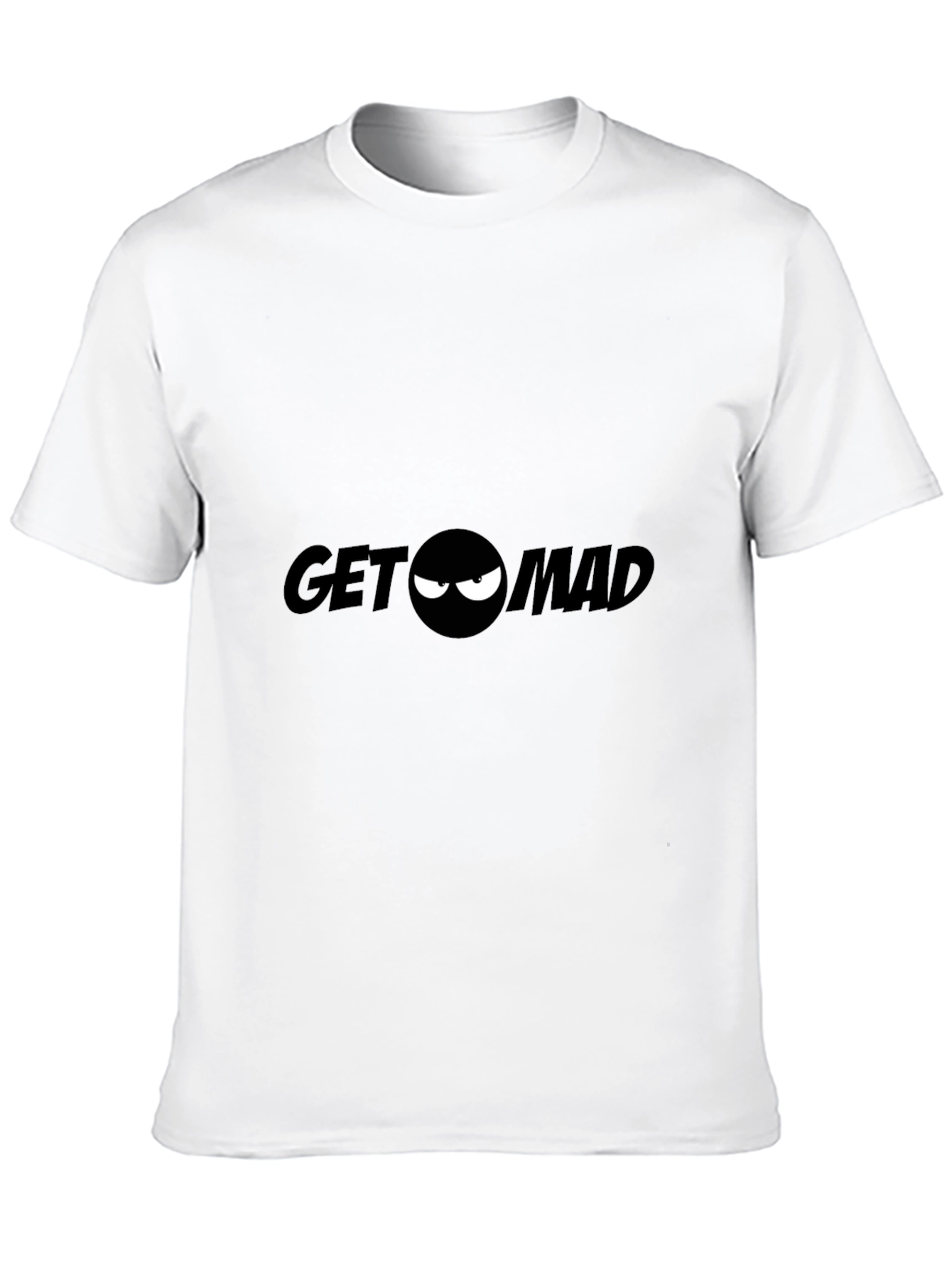 Get Mad Graphic Tee - Black Crew Neck T-Shirt
