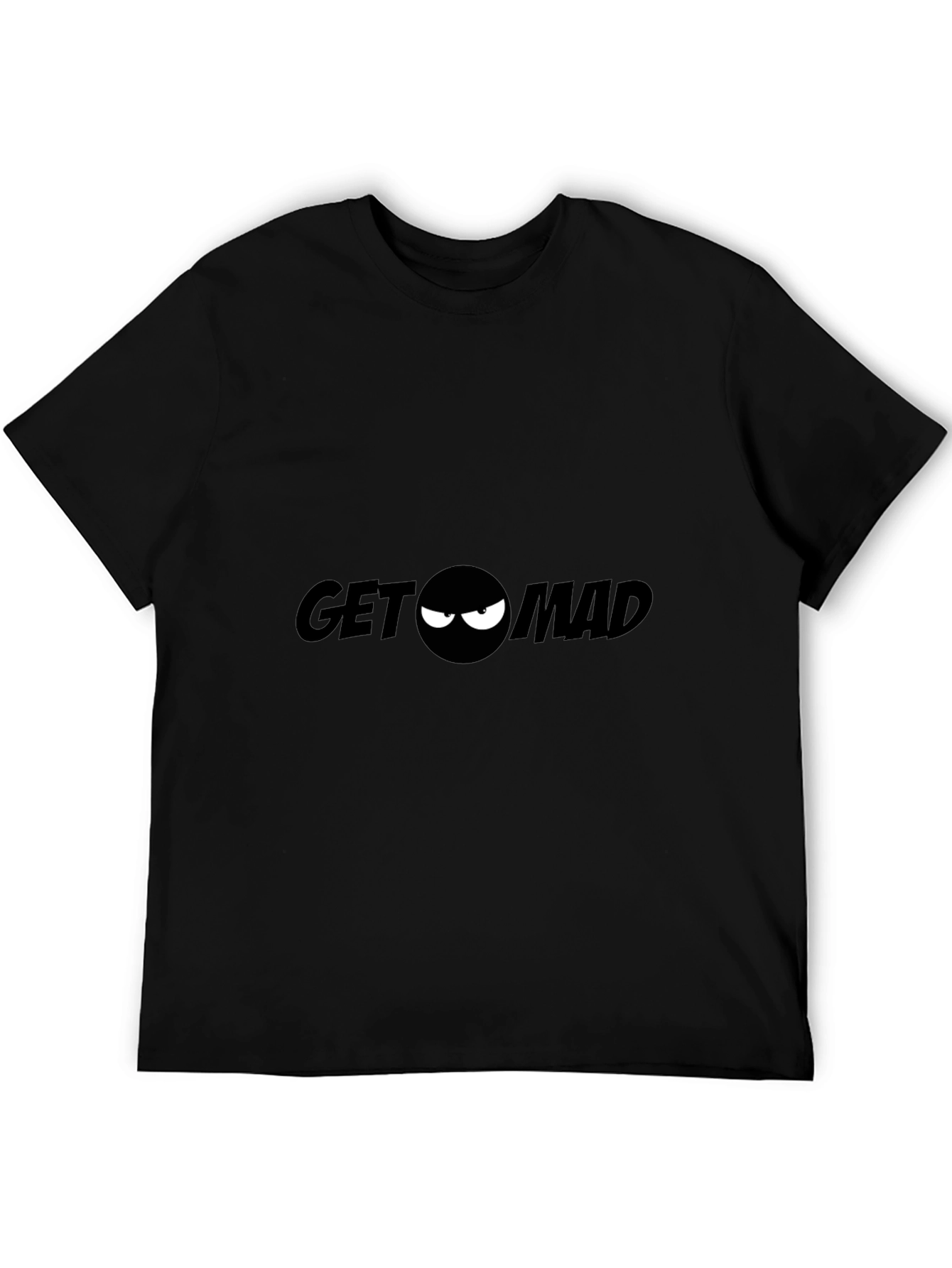 Get Mad Graphic Tee - Black Crew Neck T-Shirt