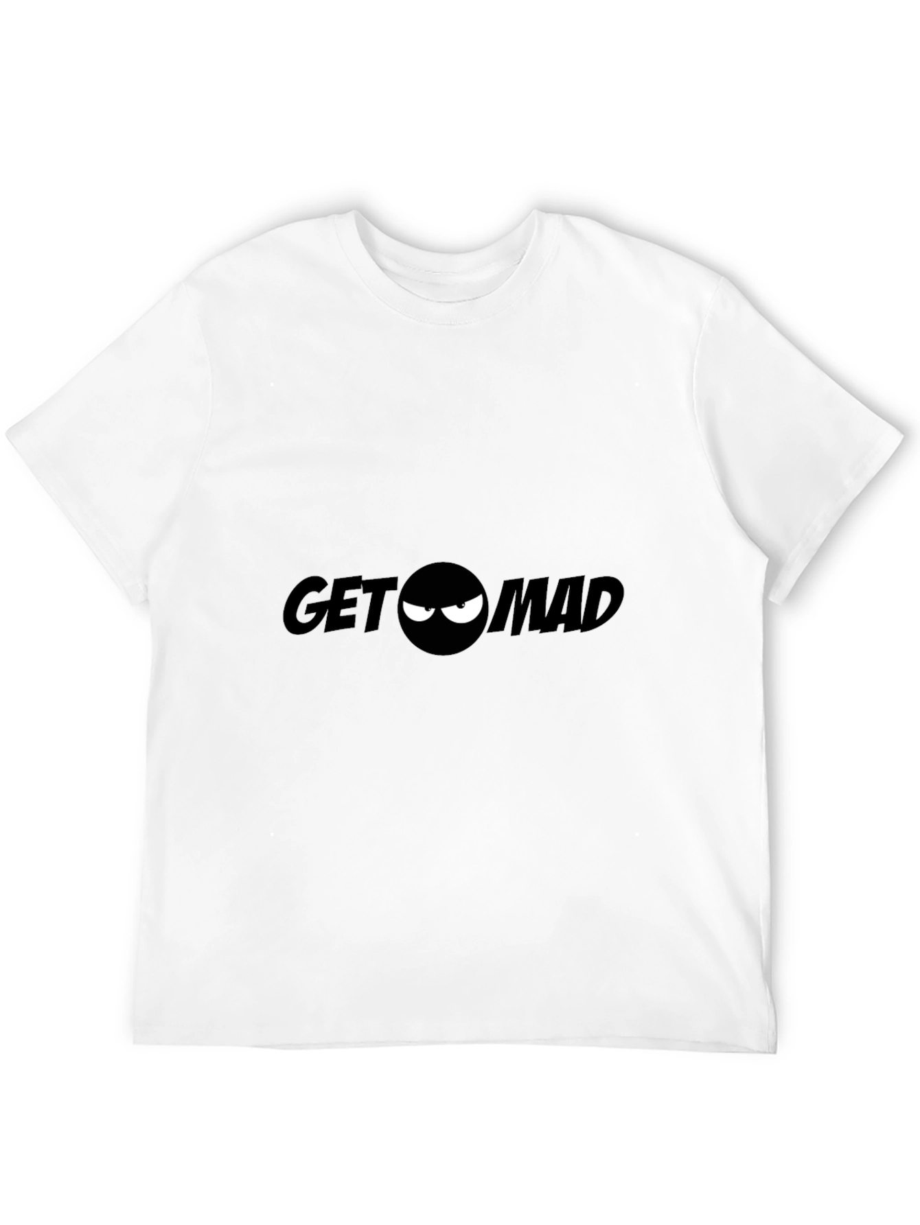 Get Mad Graphic Tee - Black Crew Neck T-Shirt