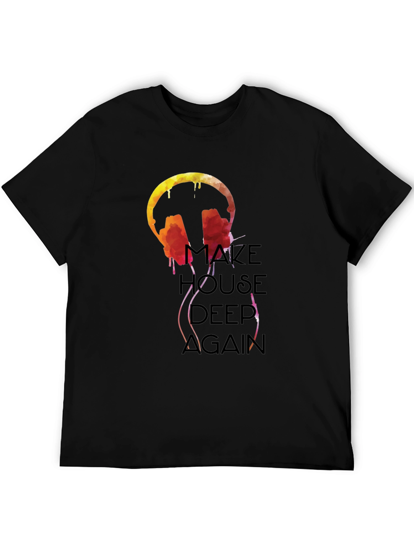 Maze House Deep Again Black Graphic T-Shirt