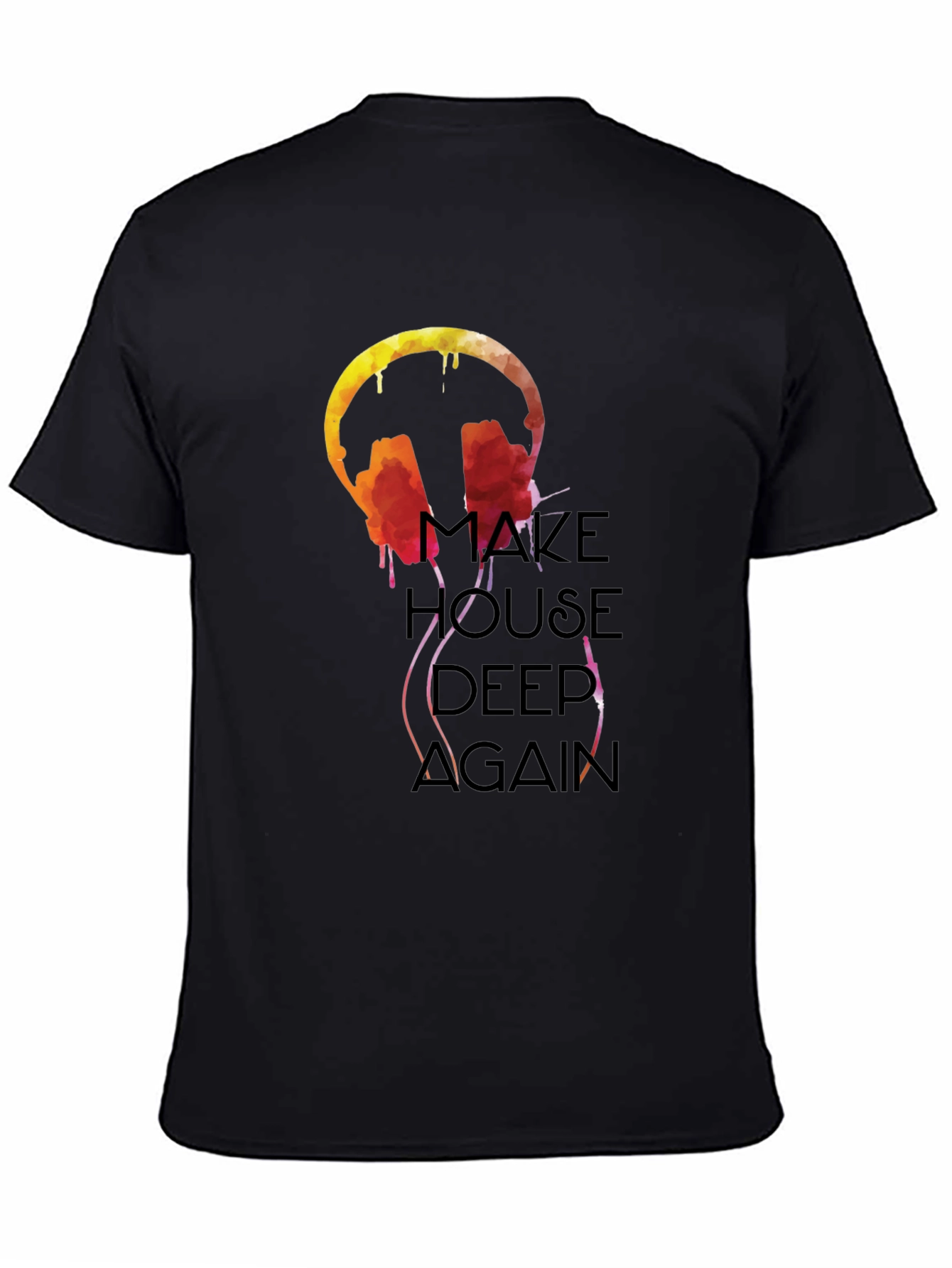 Maze House Deep Again Black Graphic T-Shirt