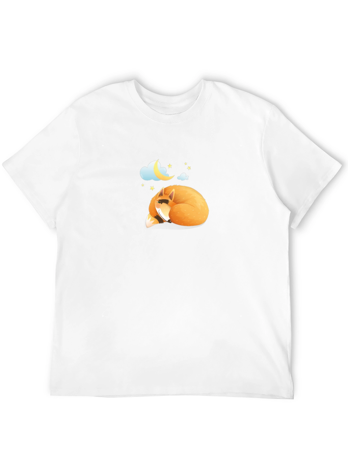 Sleeping Fox Graphic Black T-Shirt