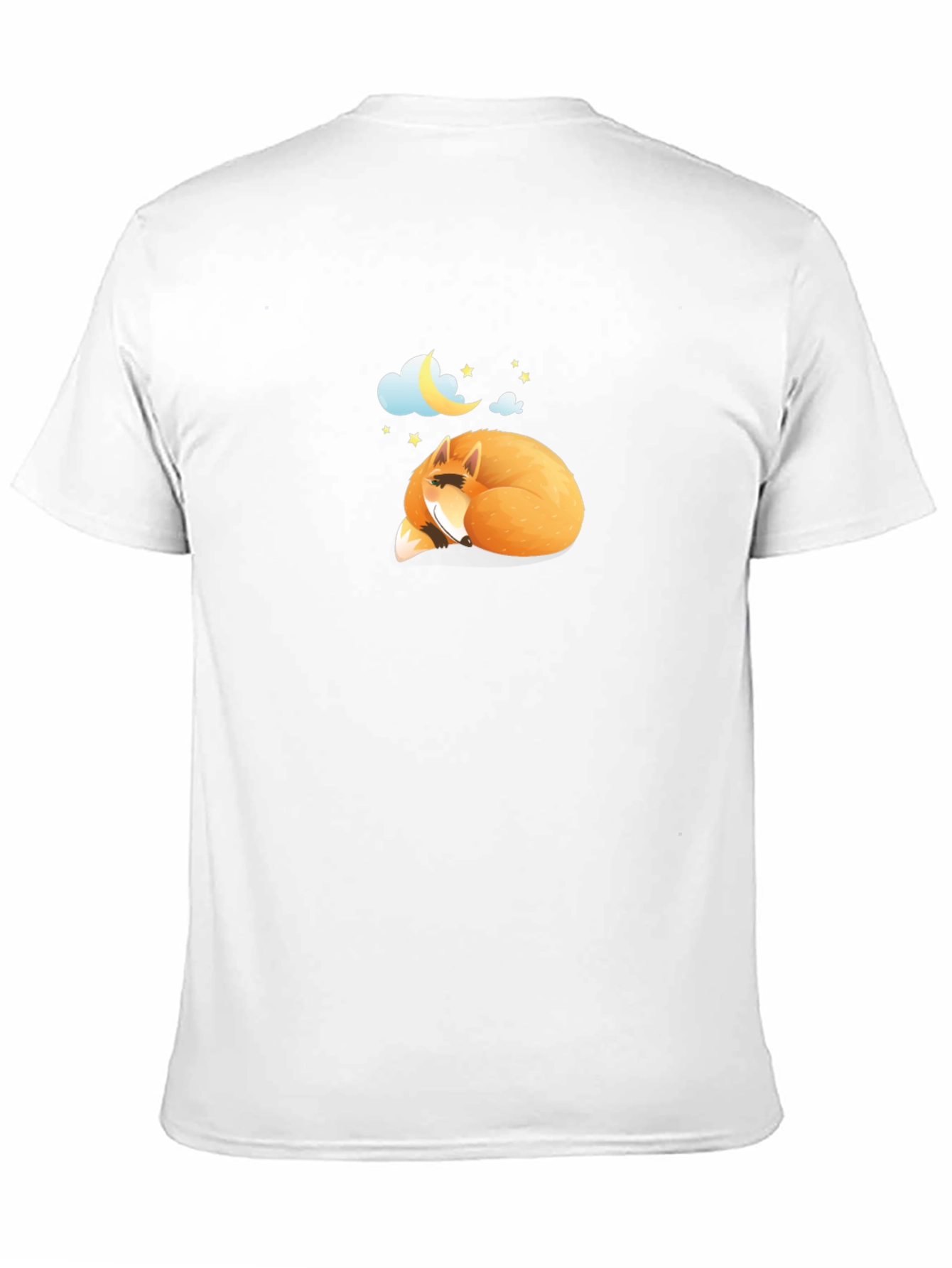 Sleeping Fox Graphic Black T-Shirt