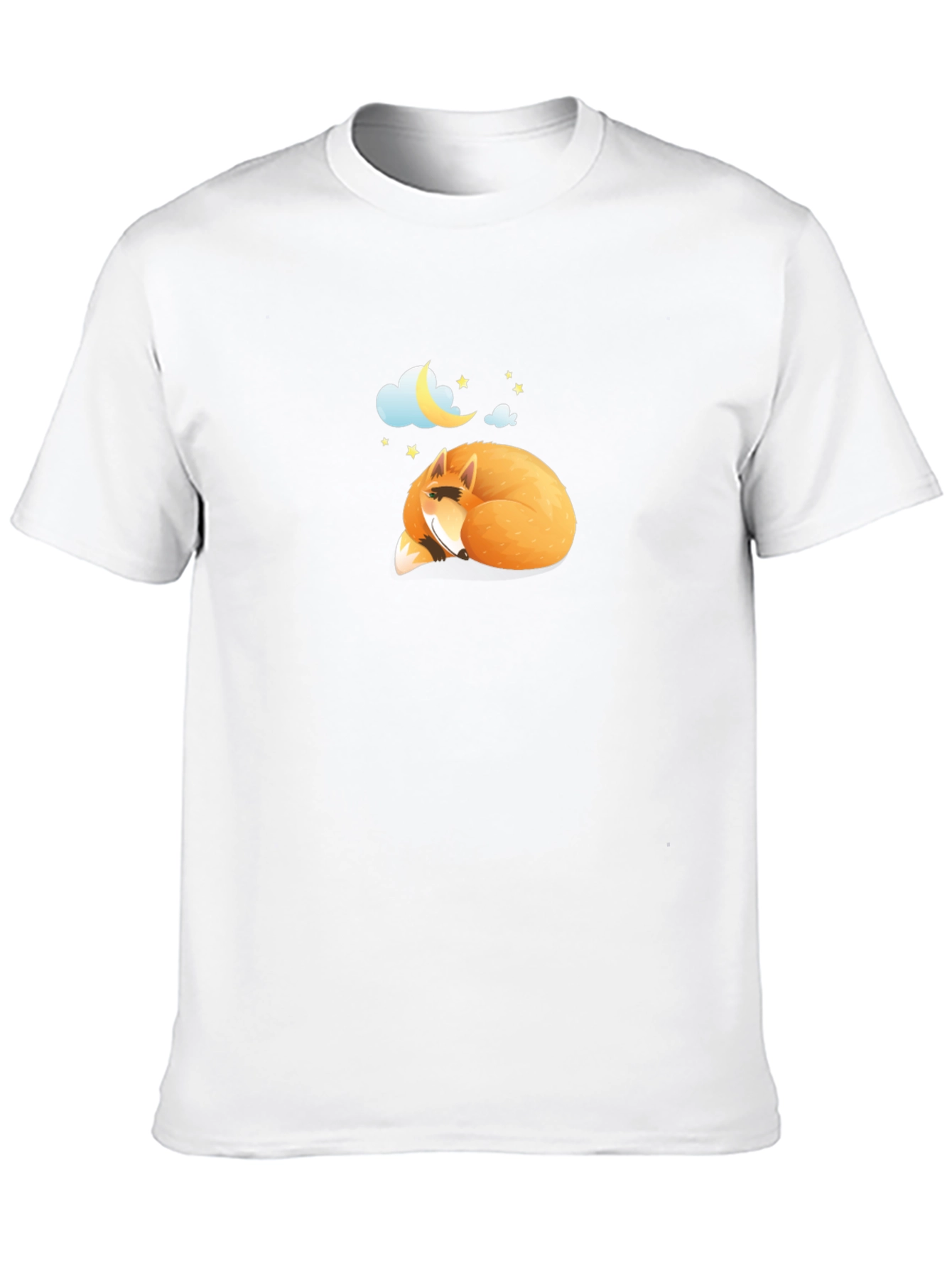 Sleeping Fox Graphic Black T-Shirt