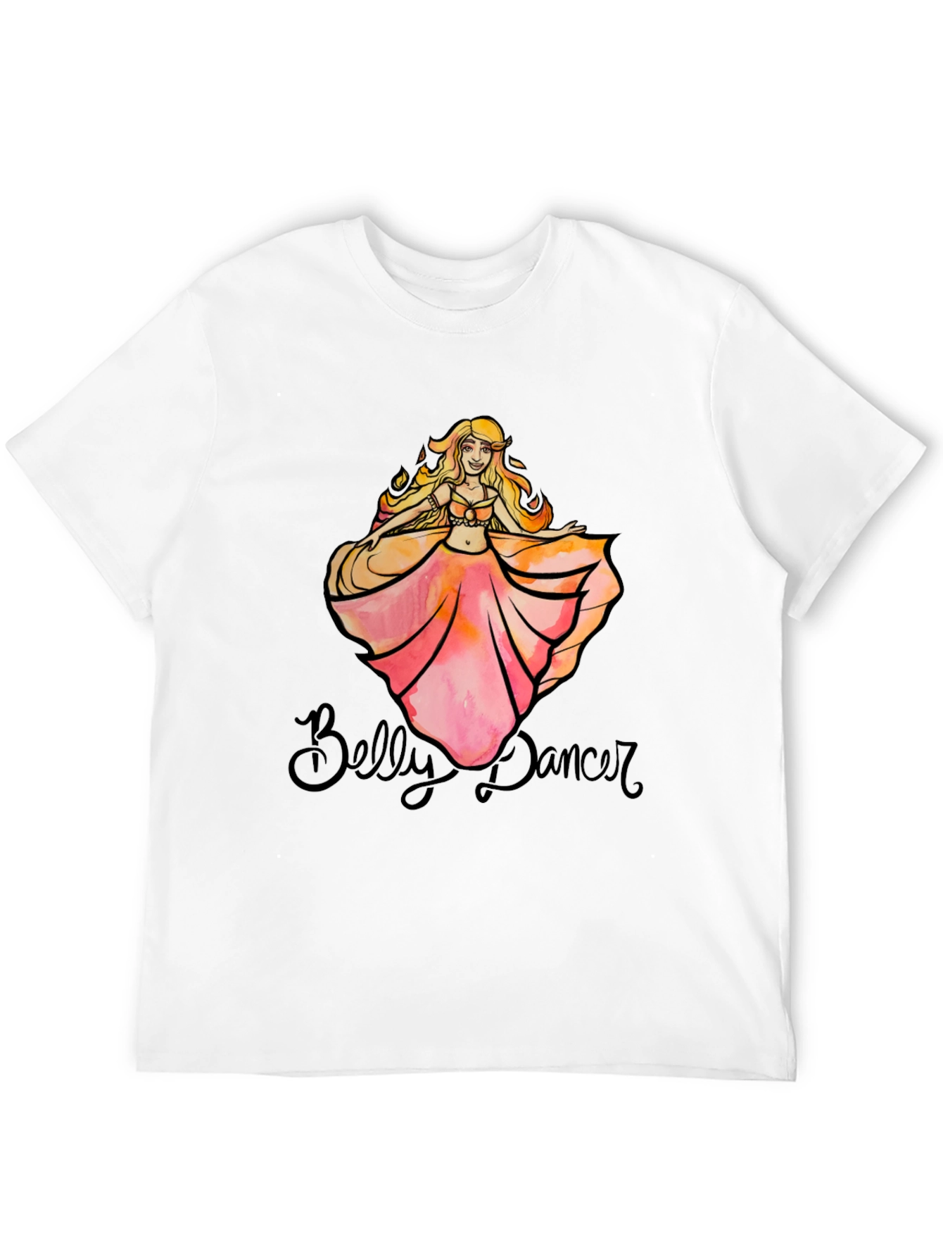 Belly Dancer T-Shirt - Black Cotton Graphic Tee