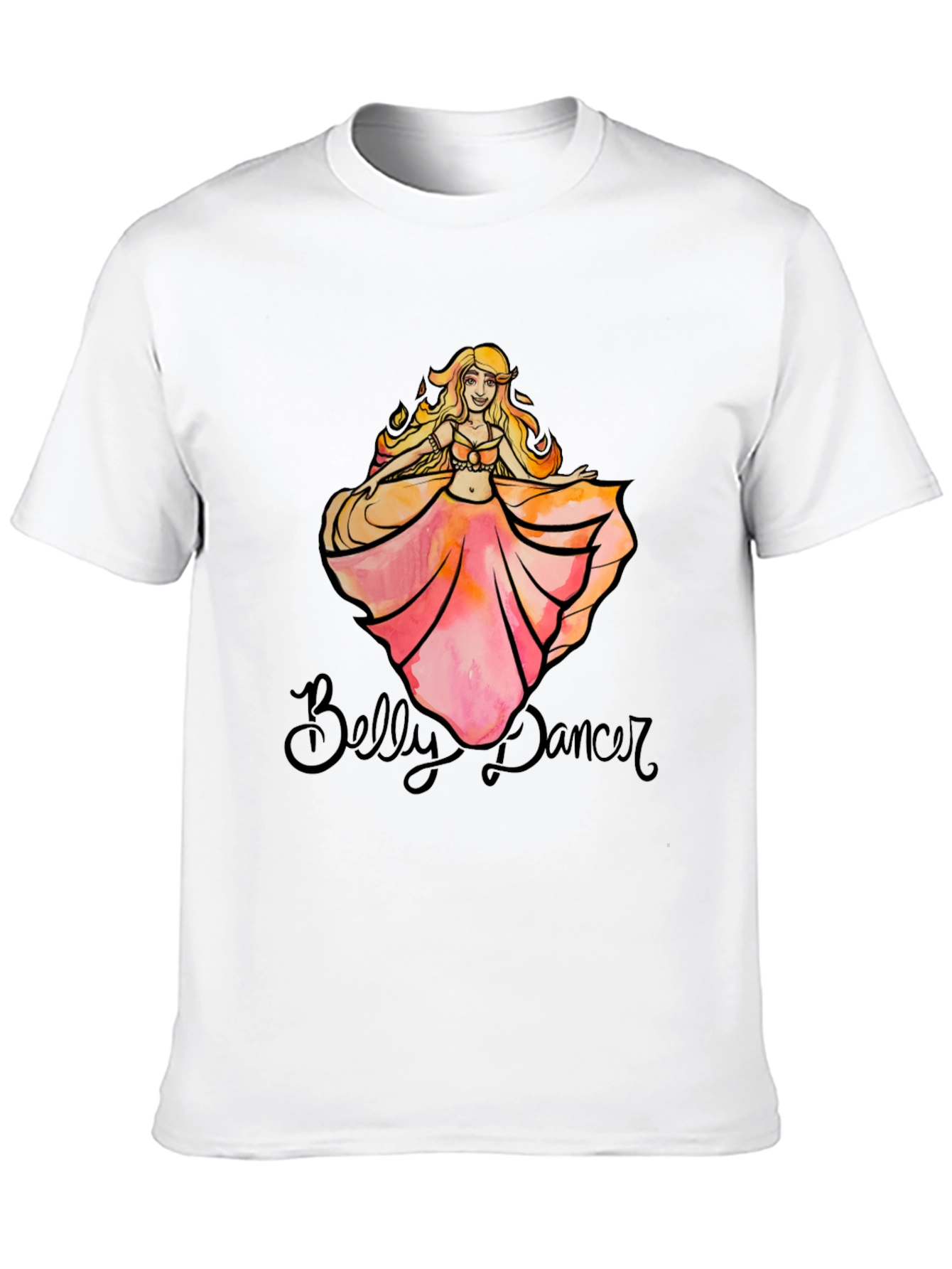 Belly Dancer T-Shirt - Black Cotton Graphic Tee