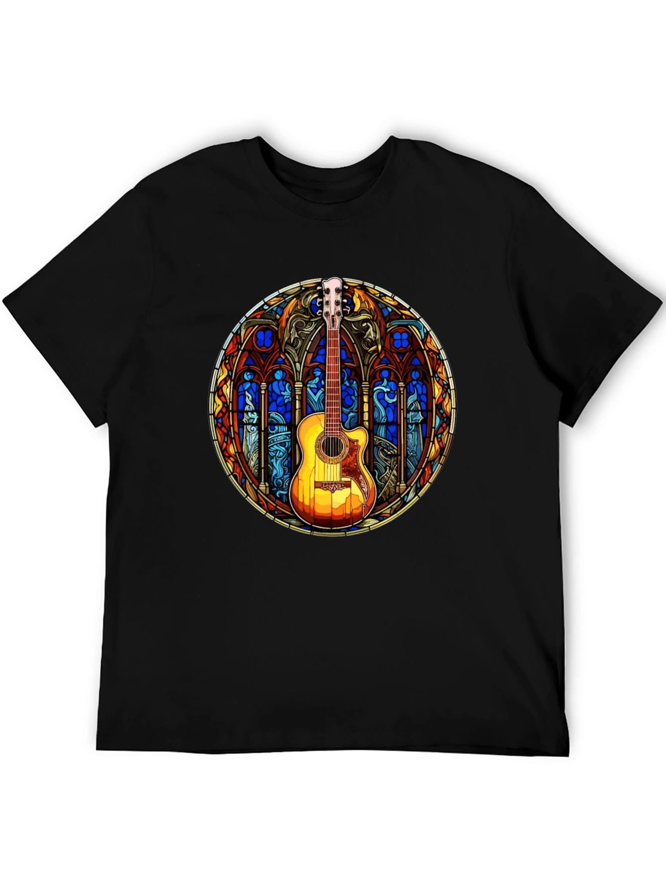 Stained Glass Guitar T-Shirt