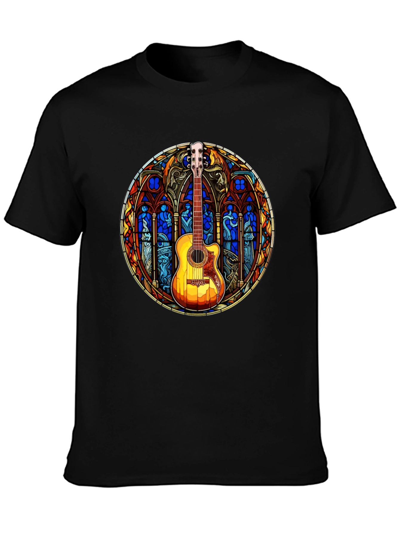Stained Glass Guitar T-Shirt