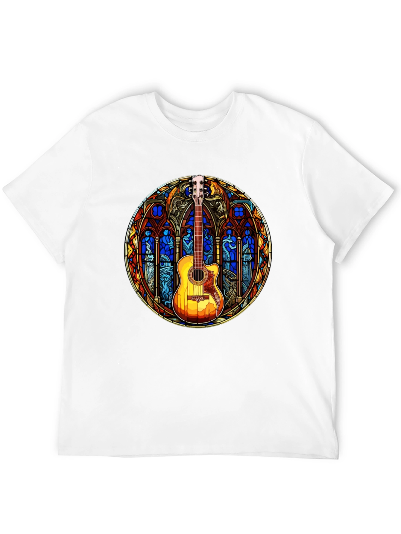 Stained Glass Guitar T-Shirt