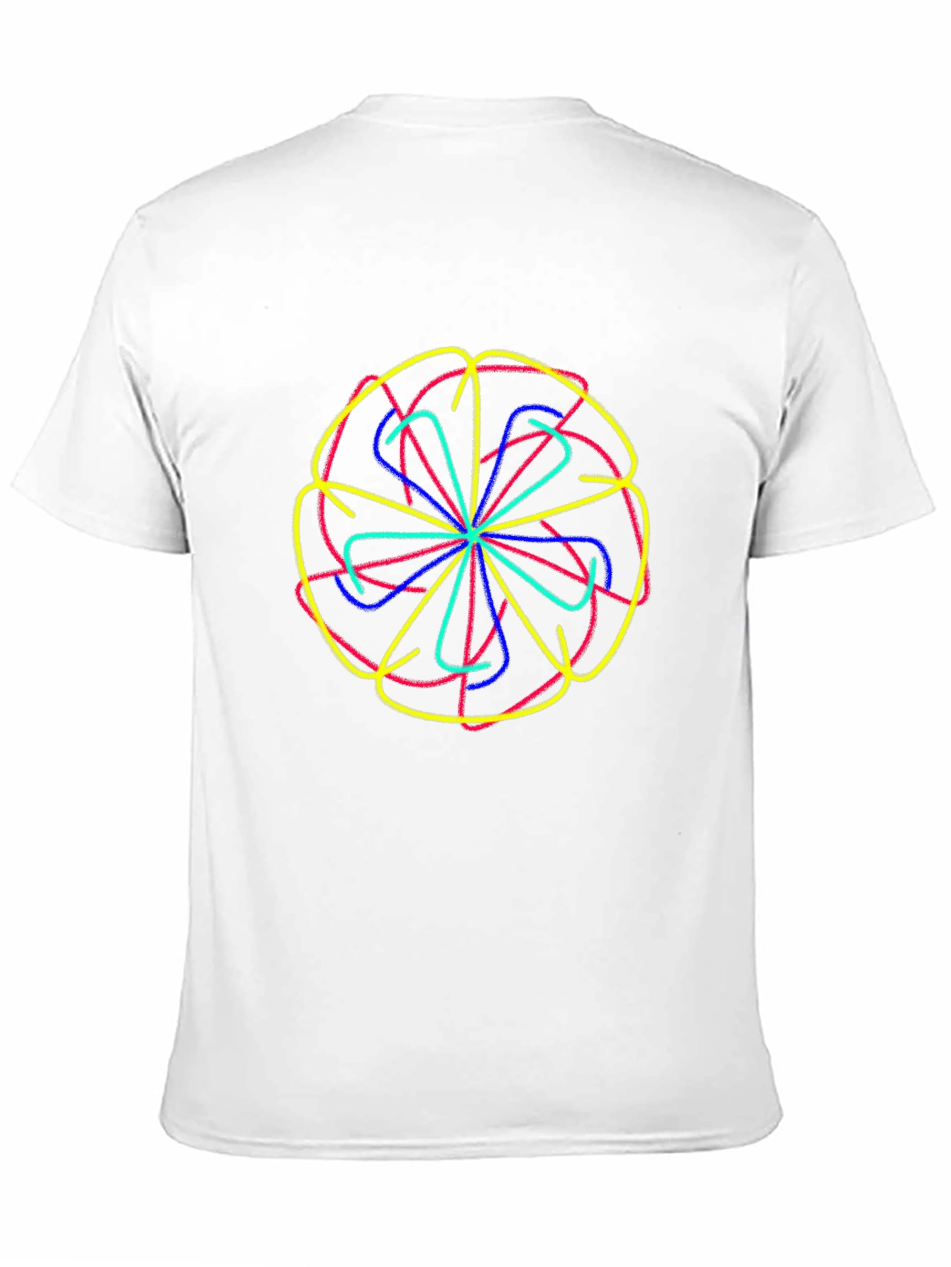 Abstract Flower Graphic Tee - Black Cotton Comfort
